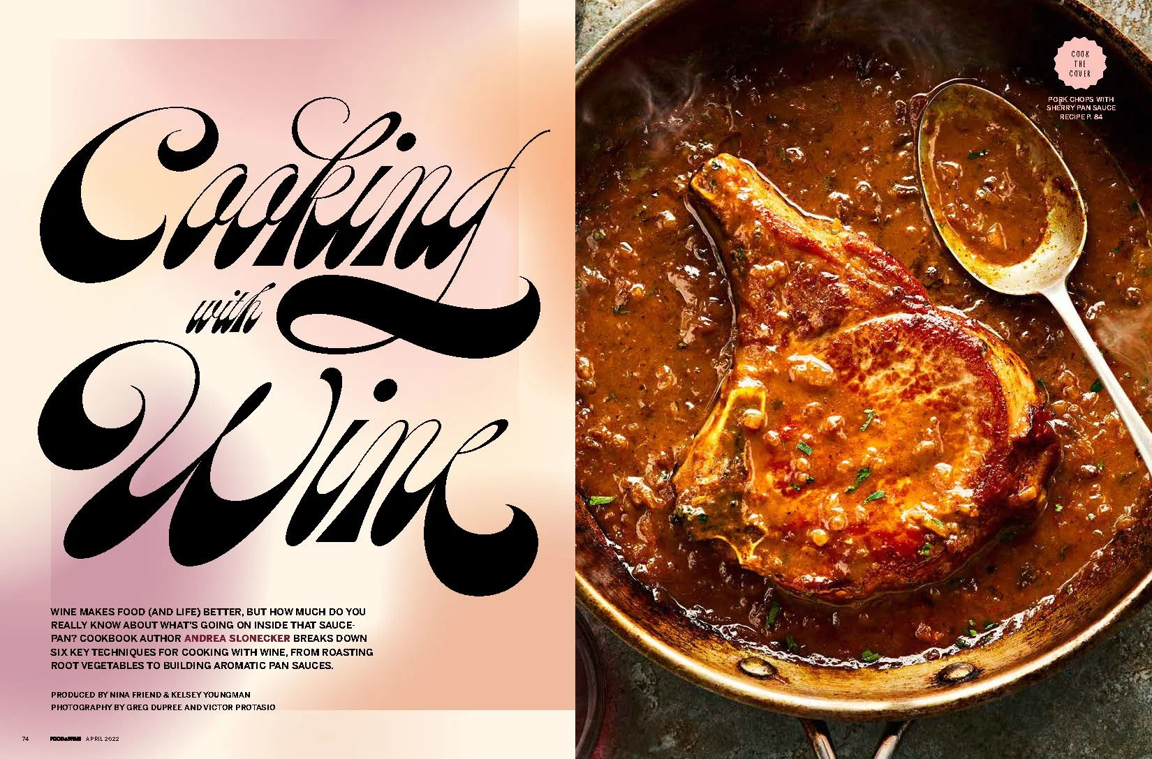 Cooking with Wine // Food & Wine // April 2022 // Design