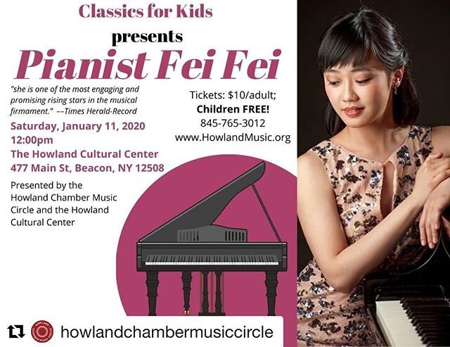FREE concert for Kids this Saturday! Gotta check out this high-caliber pianist, a finalist at the Van Cliburn Competition!  Hope to see all our students there!! Reserve your tickets!! #pianists #pianolessons #beacon #hudsonvalley #hudsonvalleyny #hud