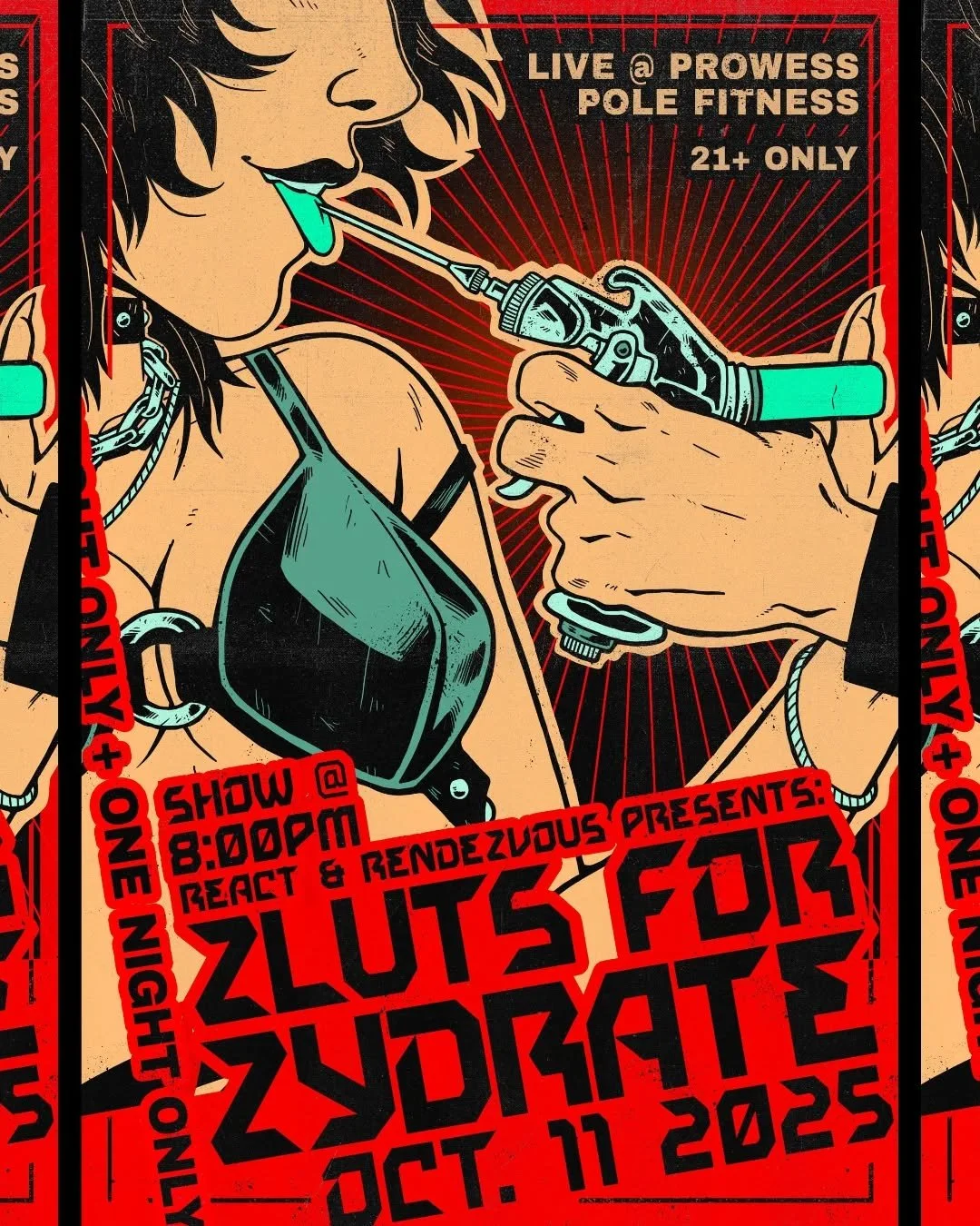 Event poster created for @react.rendezvous and their upcoming Repo! themed burlesque show in collaboration with @prowesspolefitness 

Be sure to check them out if you're in the PHX area