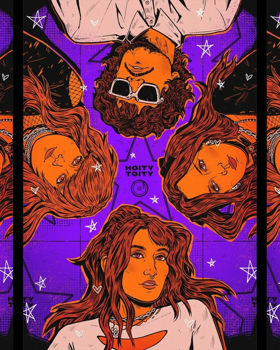 Another poster for @hoitytoityofficial, so grateful I get to make a career out of drawing cool musicians like these lovely folks ❤️