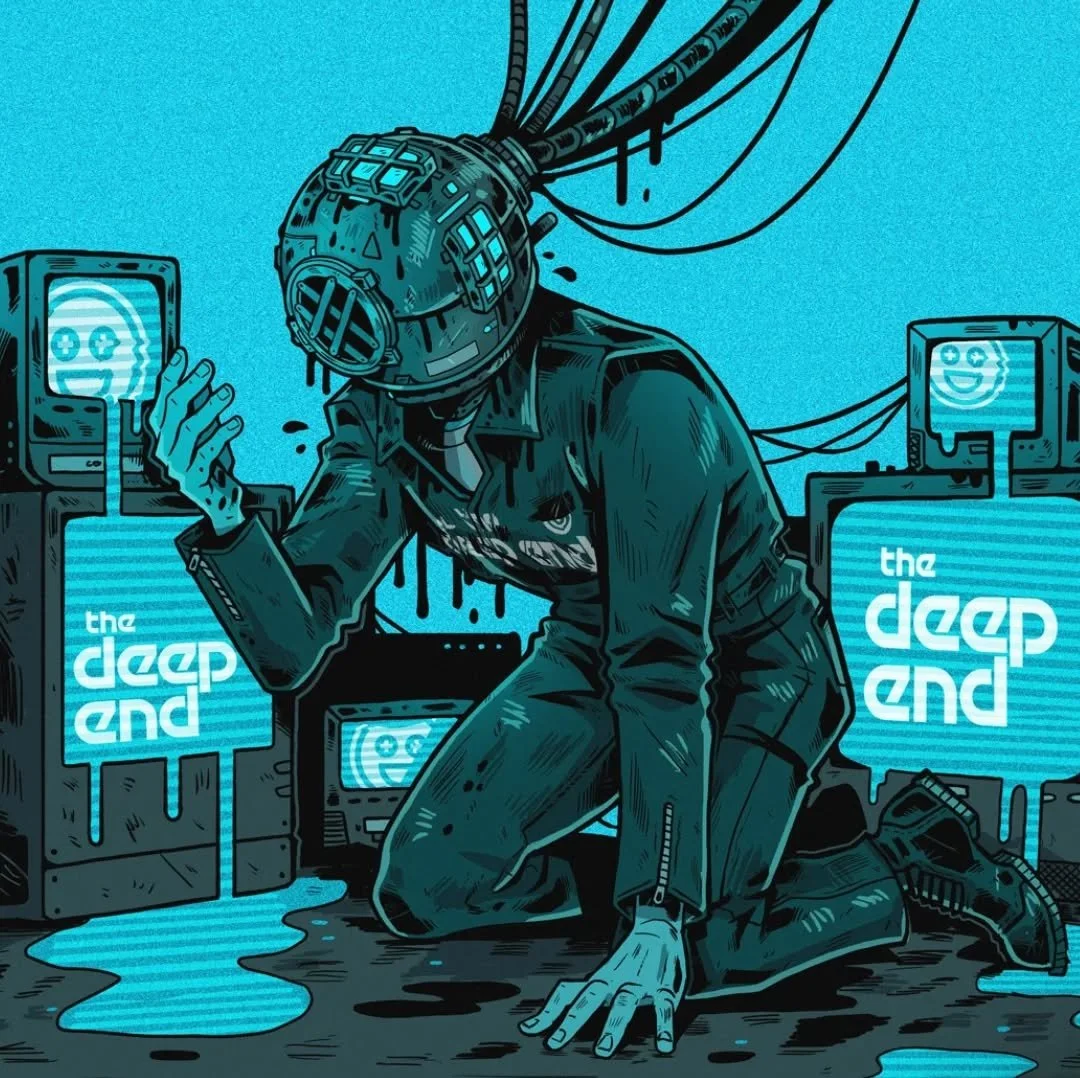 Cover art for @thedeepend.li and their latest single "Dissolve".

I've gotten to make so many cool things for musicians this year and many of it was for these guys and the awesome concept/world building they have for their project. So grate