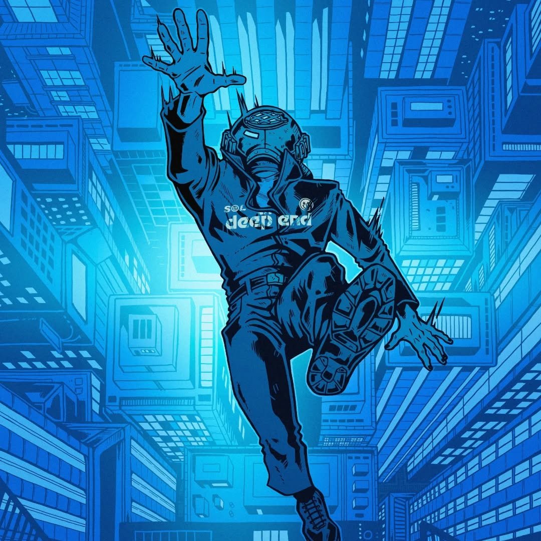 Single cover illustration for @thedeepend.li and their latest track "Turn It All Around" + a little pose/color variant I mocked up for fun.

A notable insight I learned when drawing this piece was to make sure the line weights worked well a