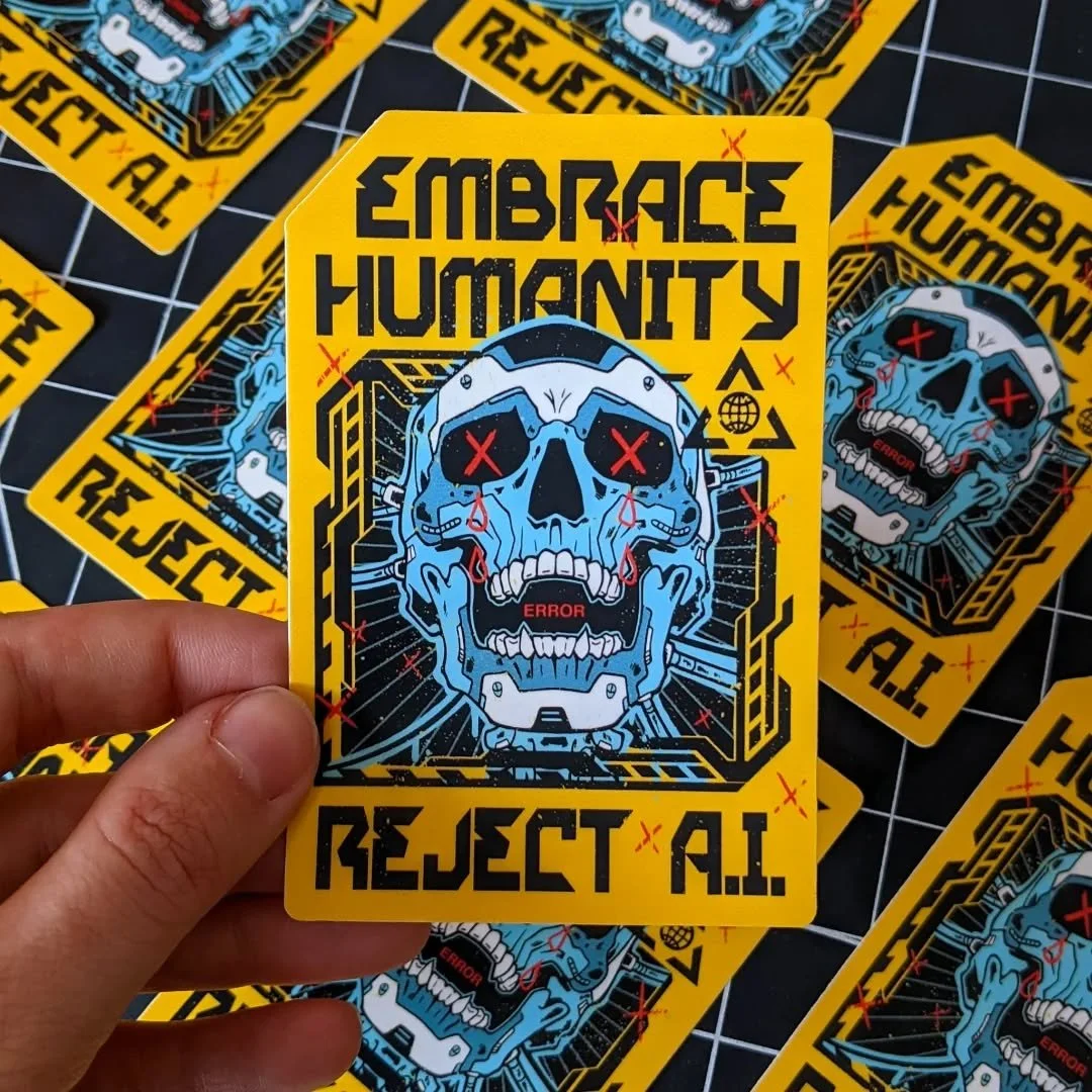 By popular request! New sticker design up on the Etsy shop. Lamest cyberpunk dystopia ever...