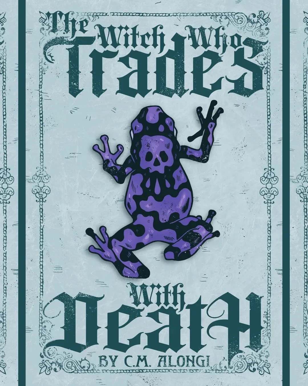 Poster/alternative cover art created for @c.m.alongi 's novel "The Witch Who Trades With Death" to celebrate it's recent paperback print run

I've wanted to start doing book covers for awhile and this was a lovely chance to flex my skills f