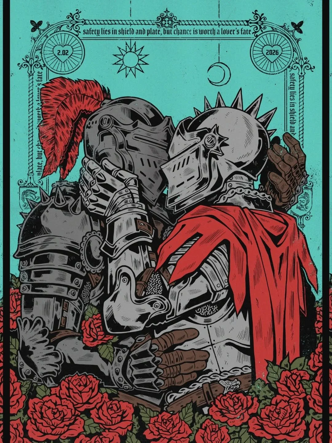 Blue variant of my knight poster that more closely matches my original (and very messy) sketch concept + some close up detail shots.

I feel like the cooler colors give it a more somber tone vs the gold, but what do y'all think??