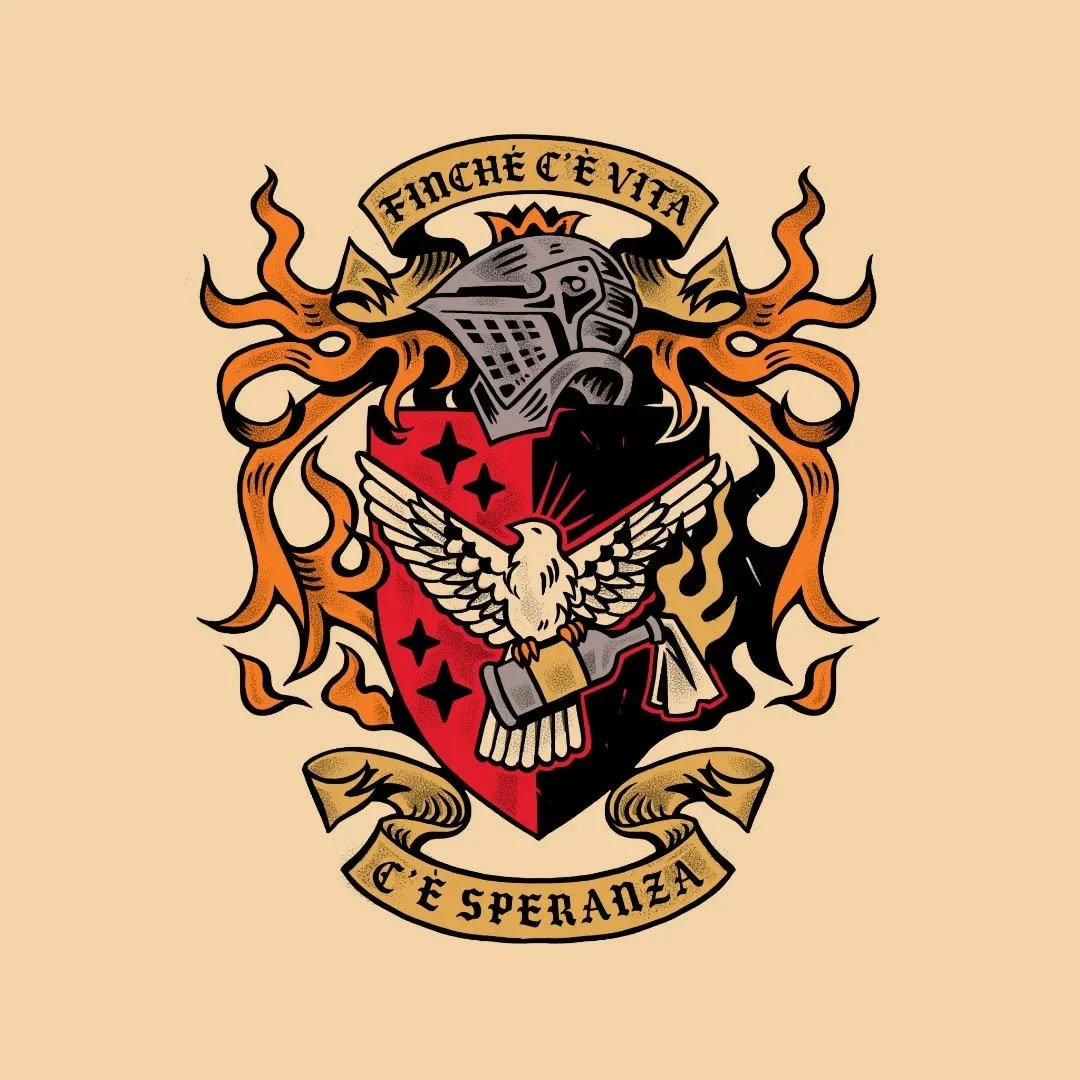 Coat of arms design created for @molotovbooks. It's always a pleasure getting gigs that perfectly blend my illustration and design skills and even moreso when they let me indulge in some good ol' medieval aesthetics.