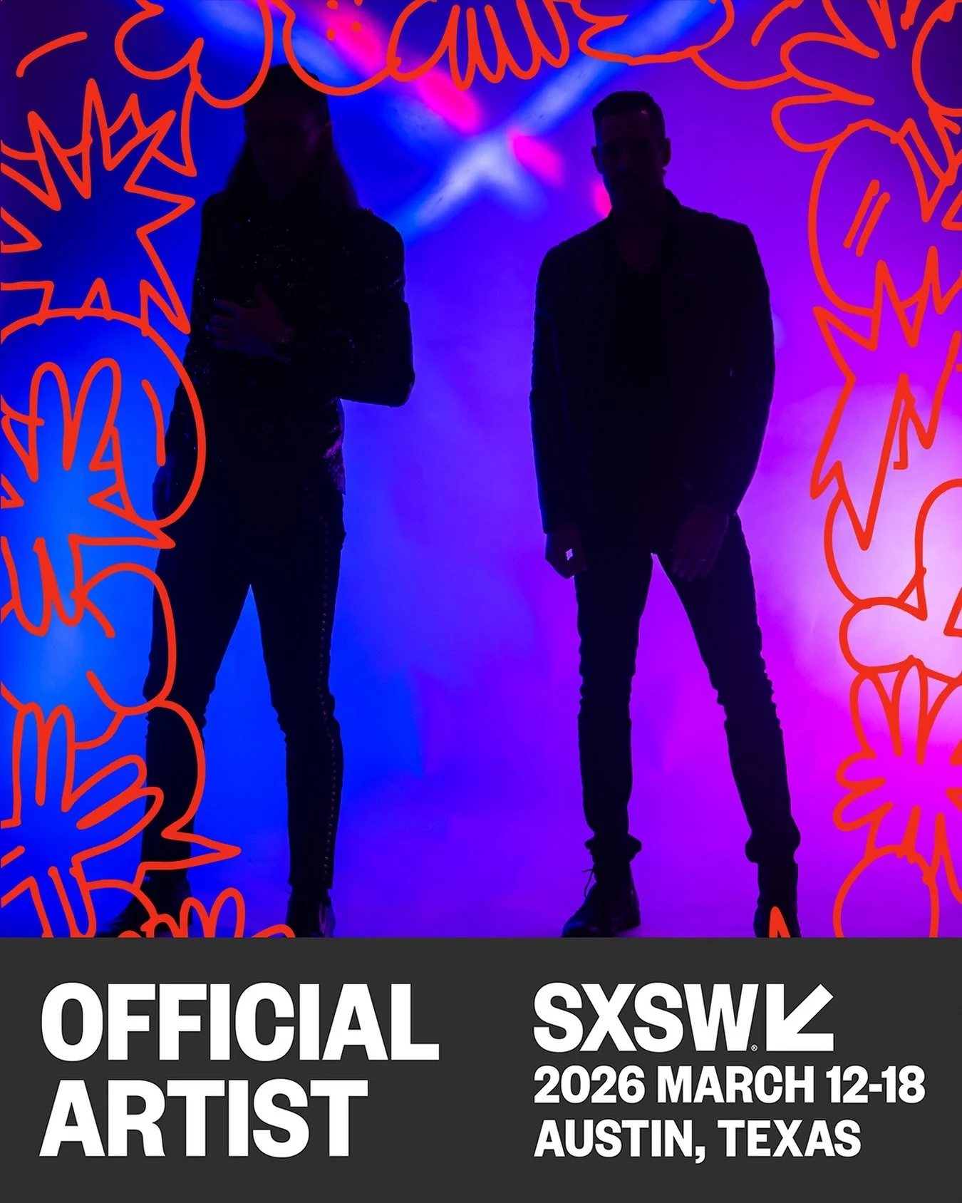 Back again.

Our official 2026 @SXSW showcase is 3/16 @elysiumaustintx. We hit at 8PM sharp - no fashionably late excuses.

Brand new songs. Same dark pulse. Come shake your ass. 🖤

Photo:@nicolagellphotography 
#SXSW #AustinMusic #MassMinor #synthw