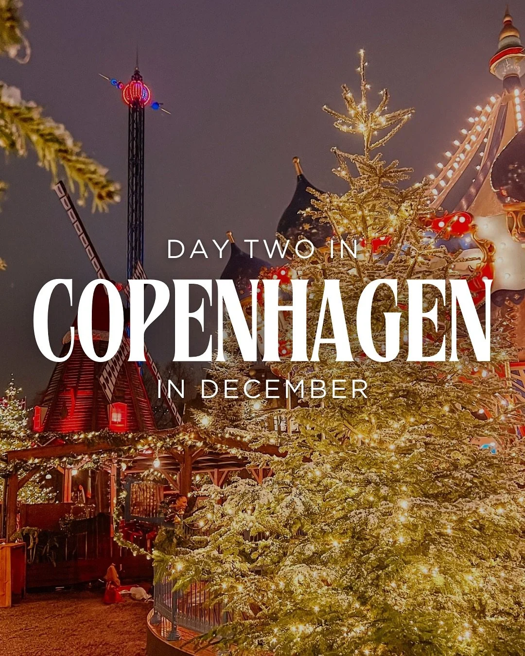 Day 2 of 3 in Copenhagen in December ✨

 This day is Copenhagen is all about it&rsquo;s quirky, creative side! 

Start in Freetown Christiania, climb the spiral staircase at Church of Our Savior (I have been told views are totally worth it. We didn&r