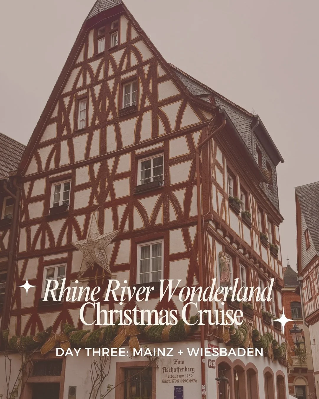 Day 3 of the Cruise: Mainz + Wiesbaden

Started the morning in Mainz &mdash; which has 2,000 years of history but somehow still feels super charming and cozy. We toured the old town and peeked into medieval squares. The Christmas markets here were sm