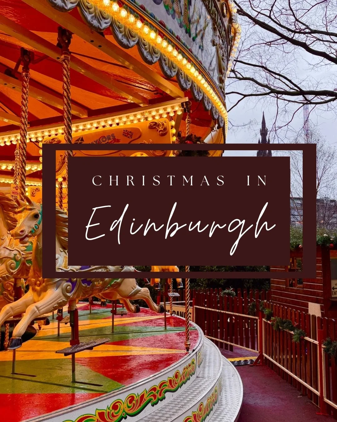 Edinburgh is my favorite place in the world&hellip; and I was finally about to see it at Christmas 🎄🏴󠁧󠁢󠁳󠁣󠁴󠁿

The colorful decorations + moody gray gothic buildings = peak cozy vibes (emotionally warm, physically frozen ❄️). 

December in Edin