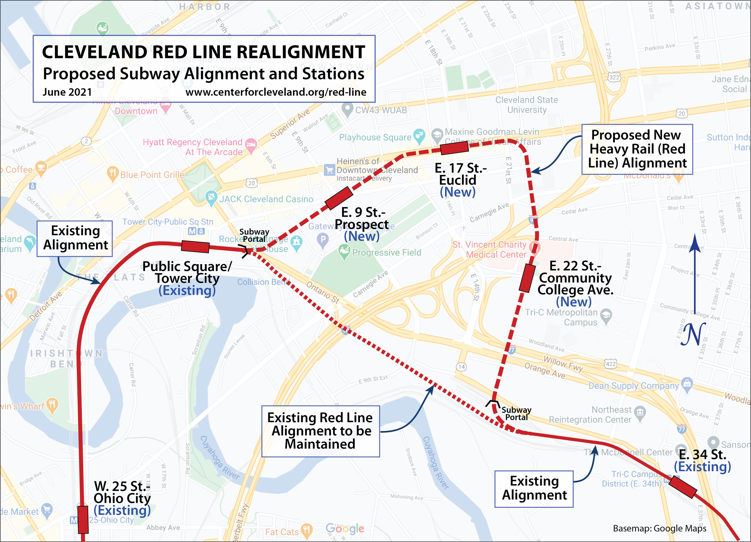 Cleveland Hopkins Rta Realignment Red Line Realignment — The Center for Cleveland