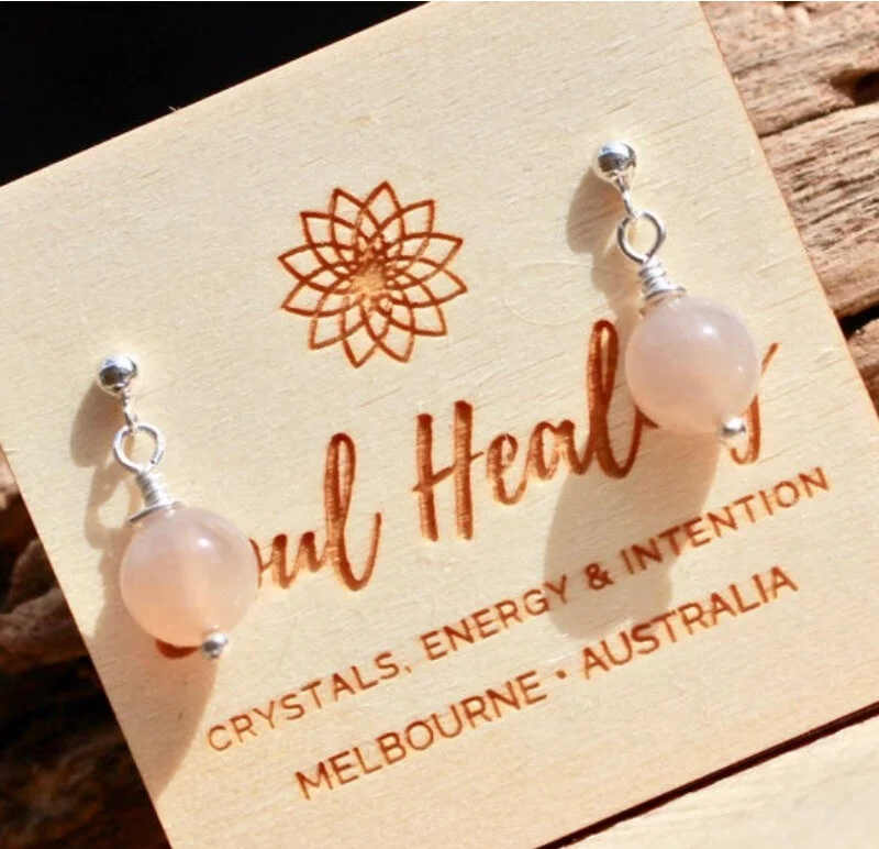 Grey Moonstone Gemstone Earrings