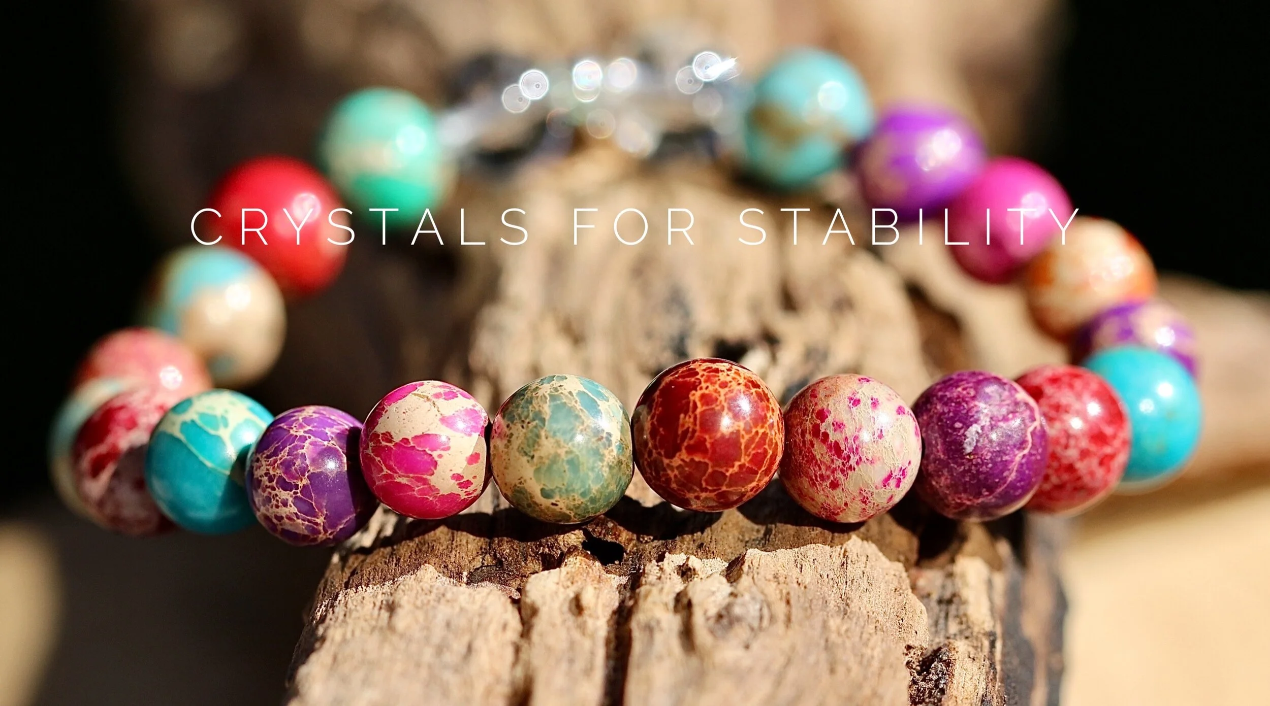 Impression Jasper and Quartz Crystal Gemstone Bracelet