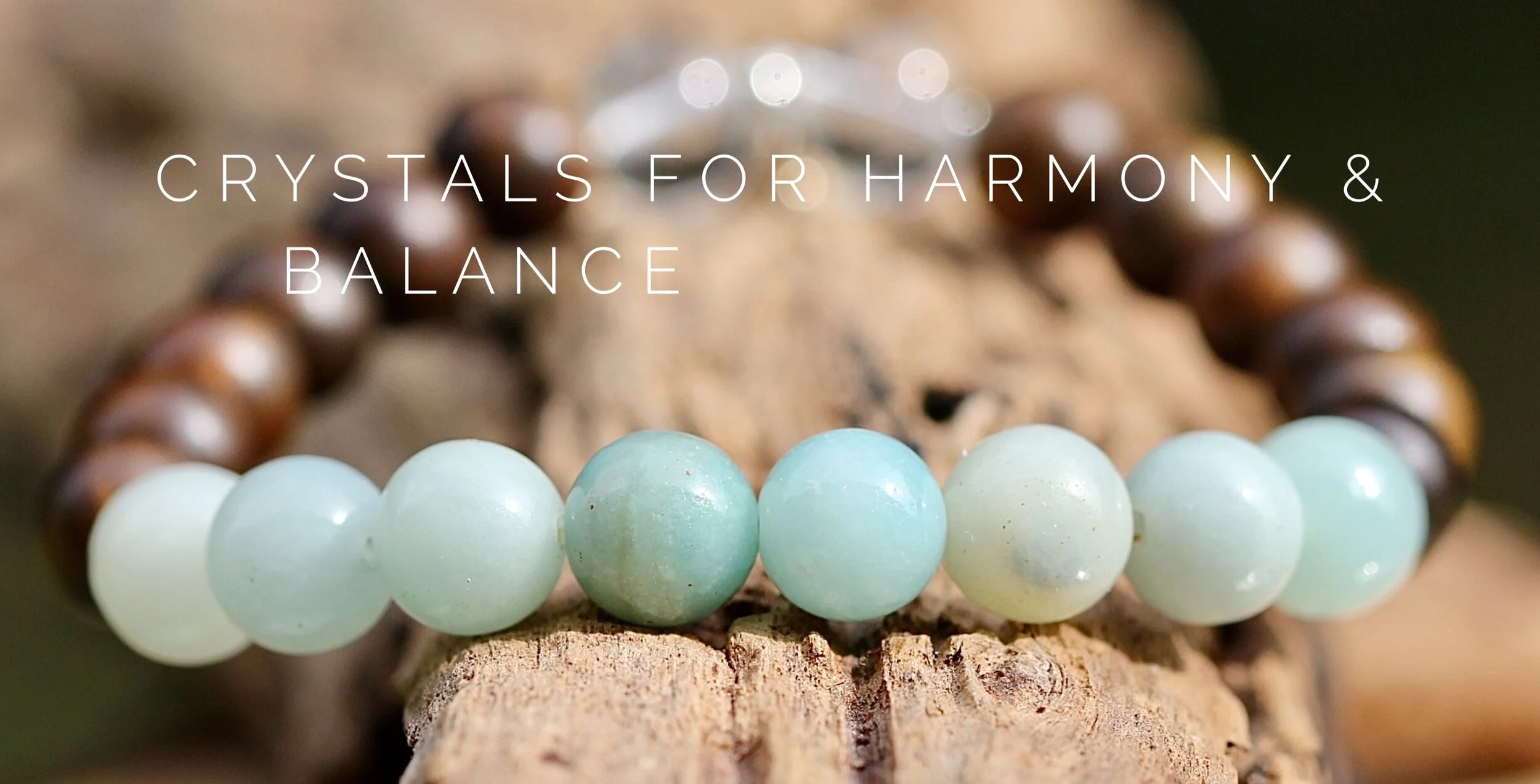 Amazonite, Quartz and Sandalwood Gemstone Bracelet