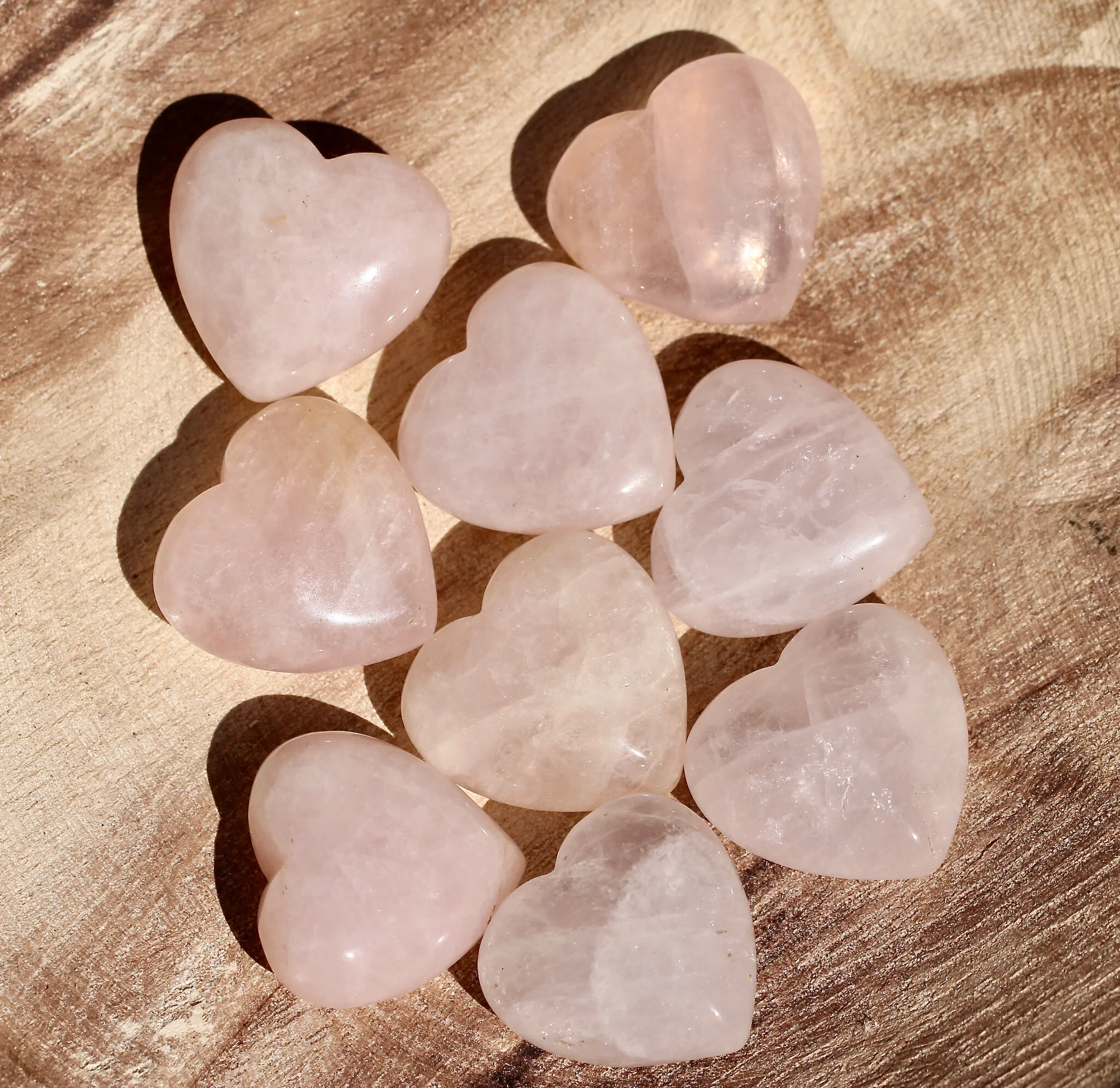 Rose Quartz Stone Heart Shape