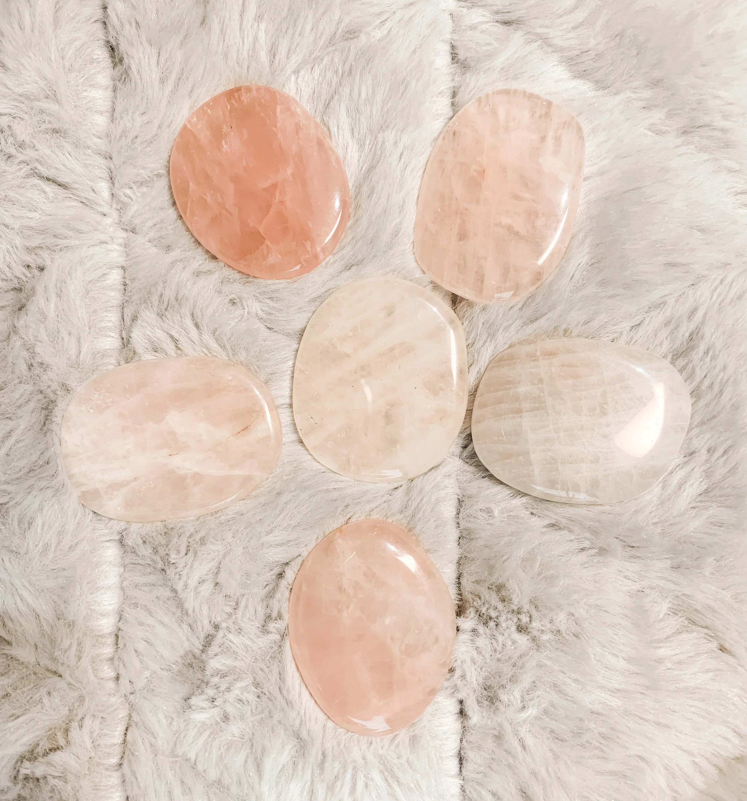 Rose Quartz Palm Stone