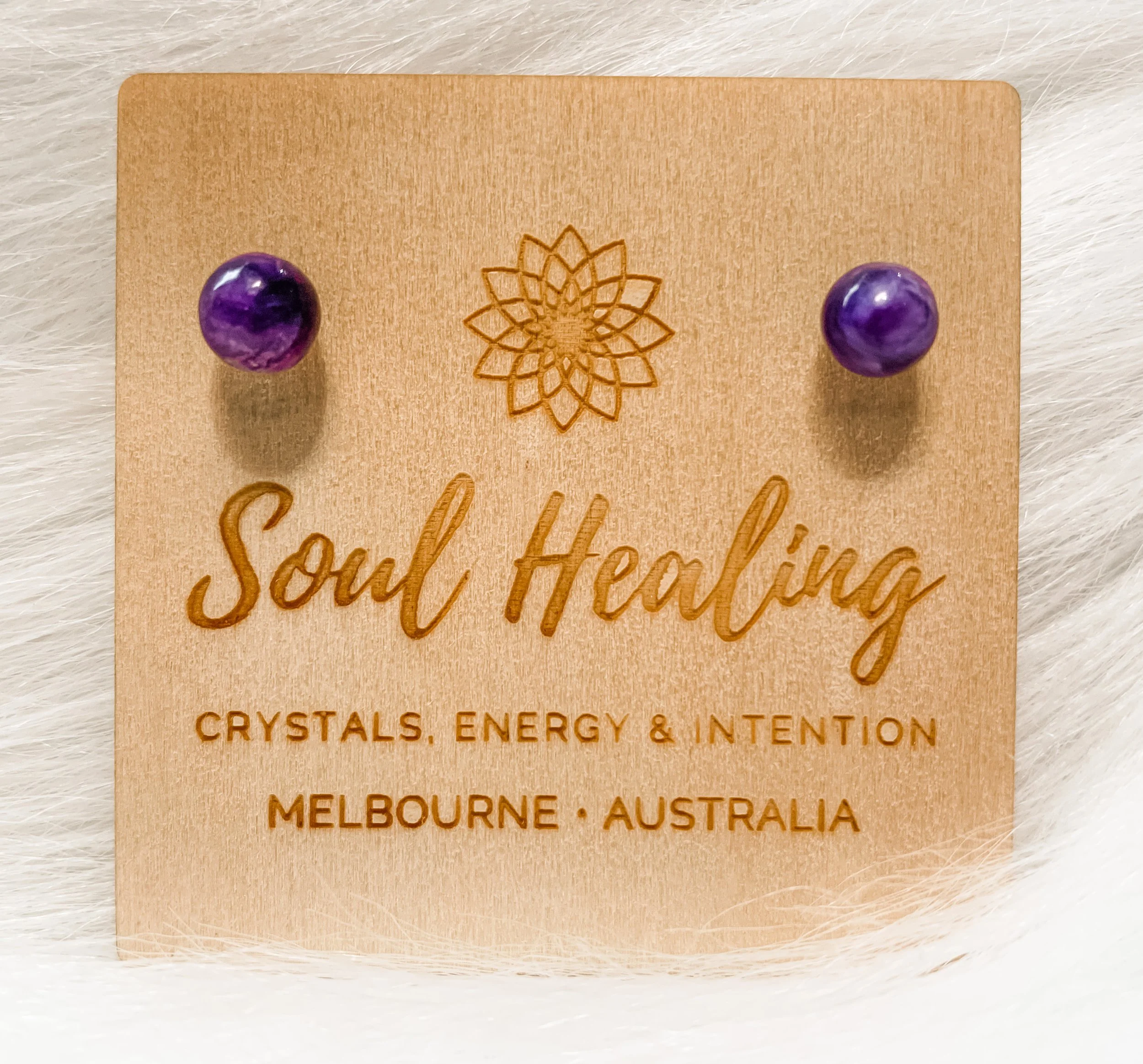 Charoite Stones Earrings