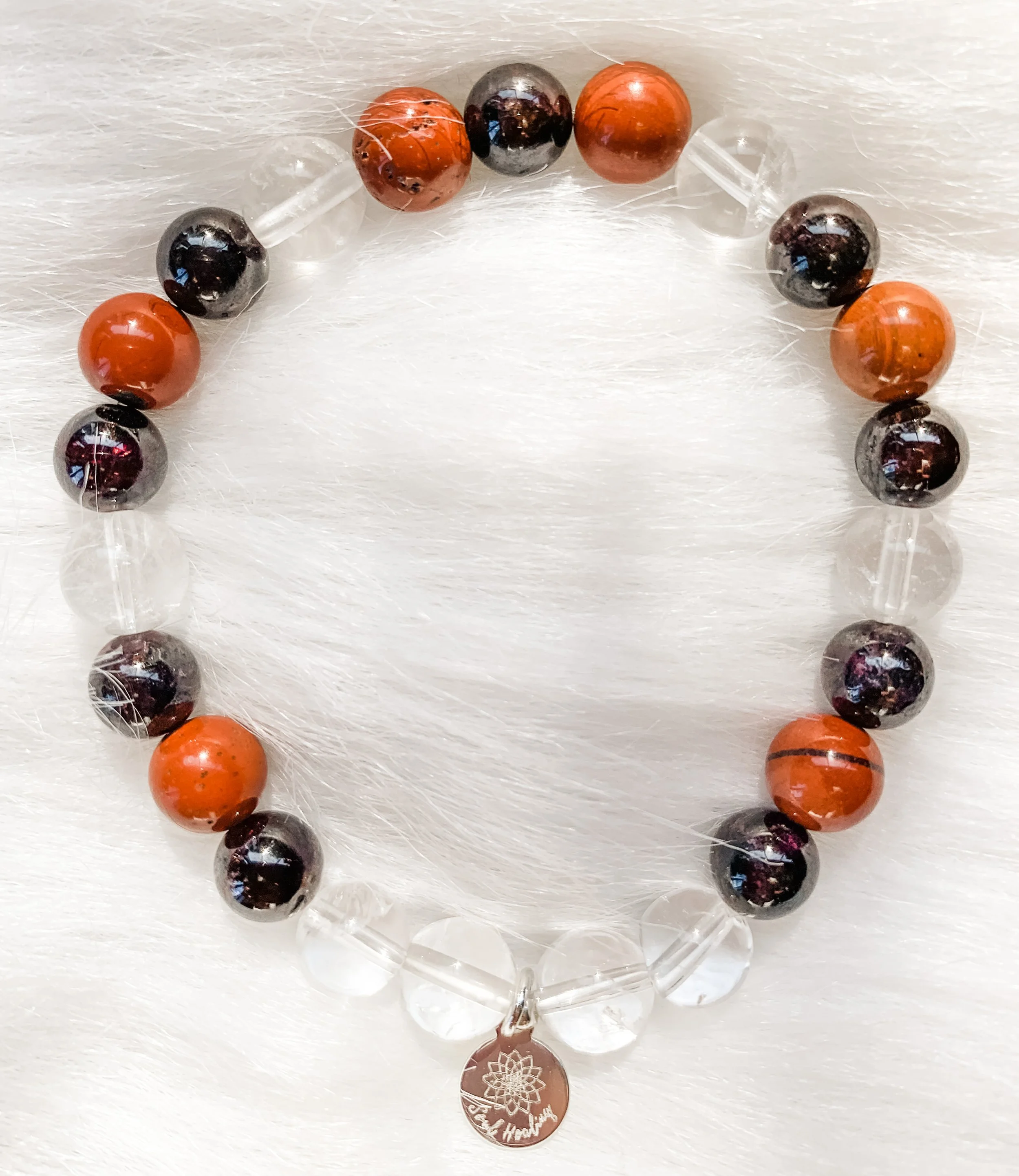 Garnet Jasper and Quartz Stones