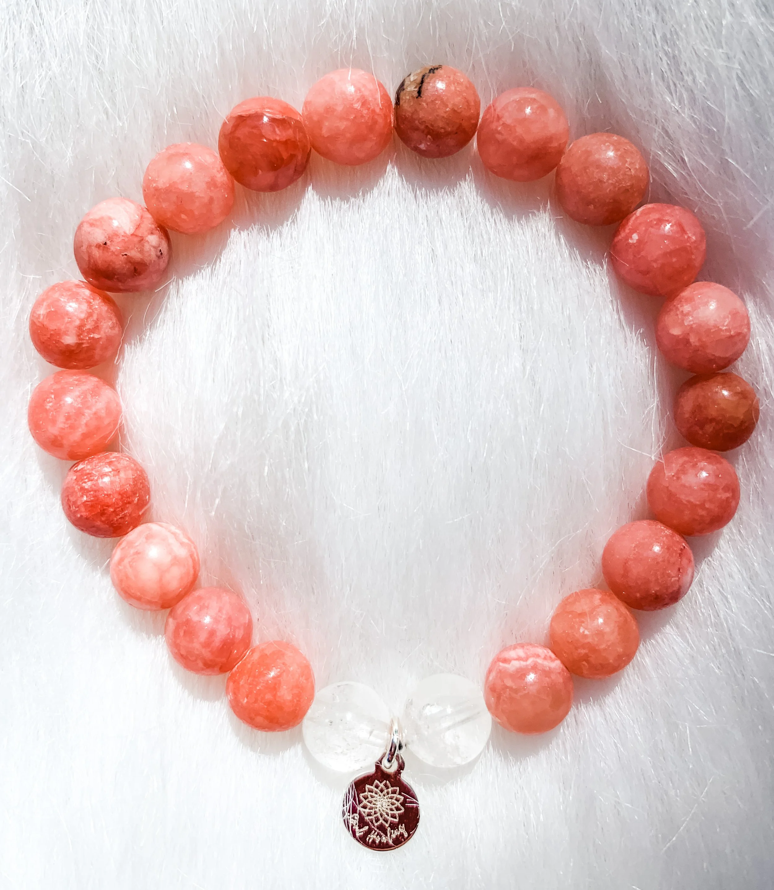Rhodochrosite and Quartz Stones