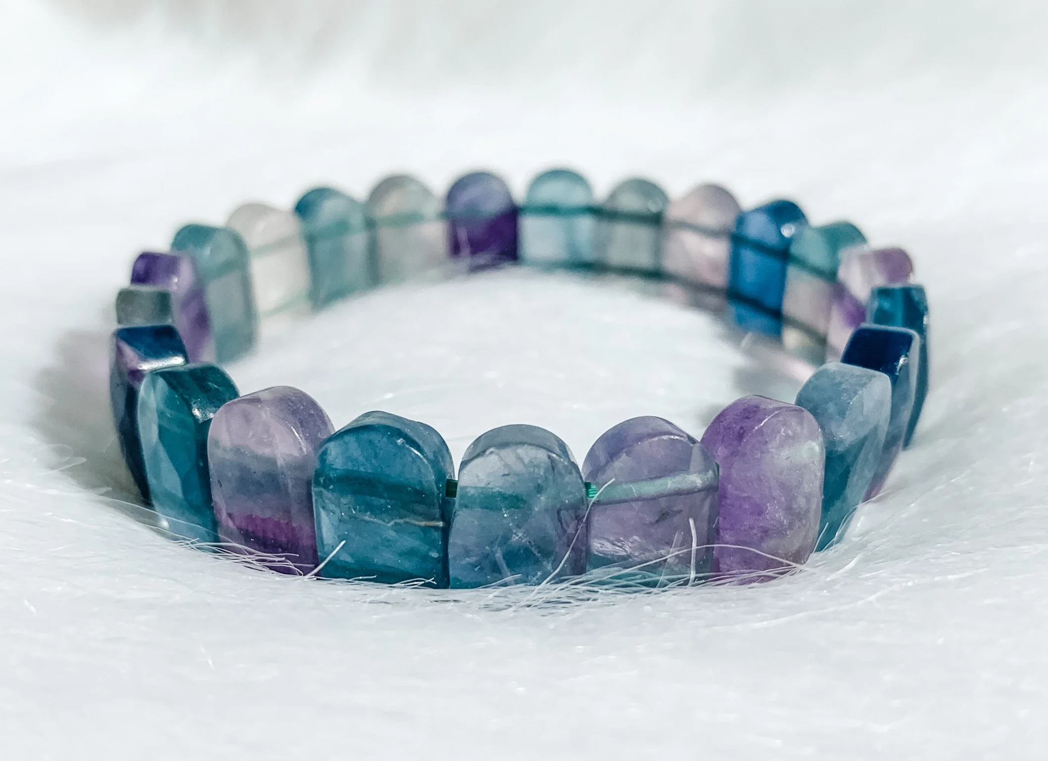 Rainbow Fluorite Gemstone Bangle