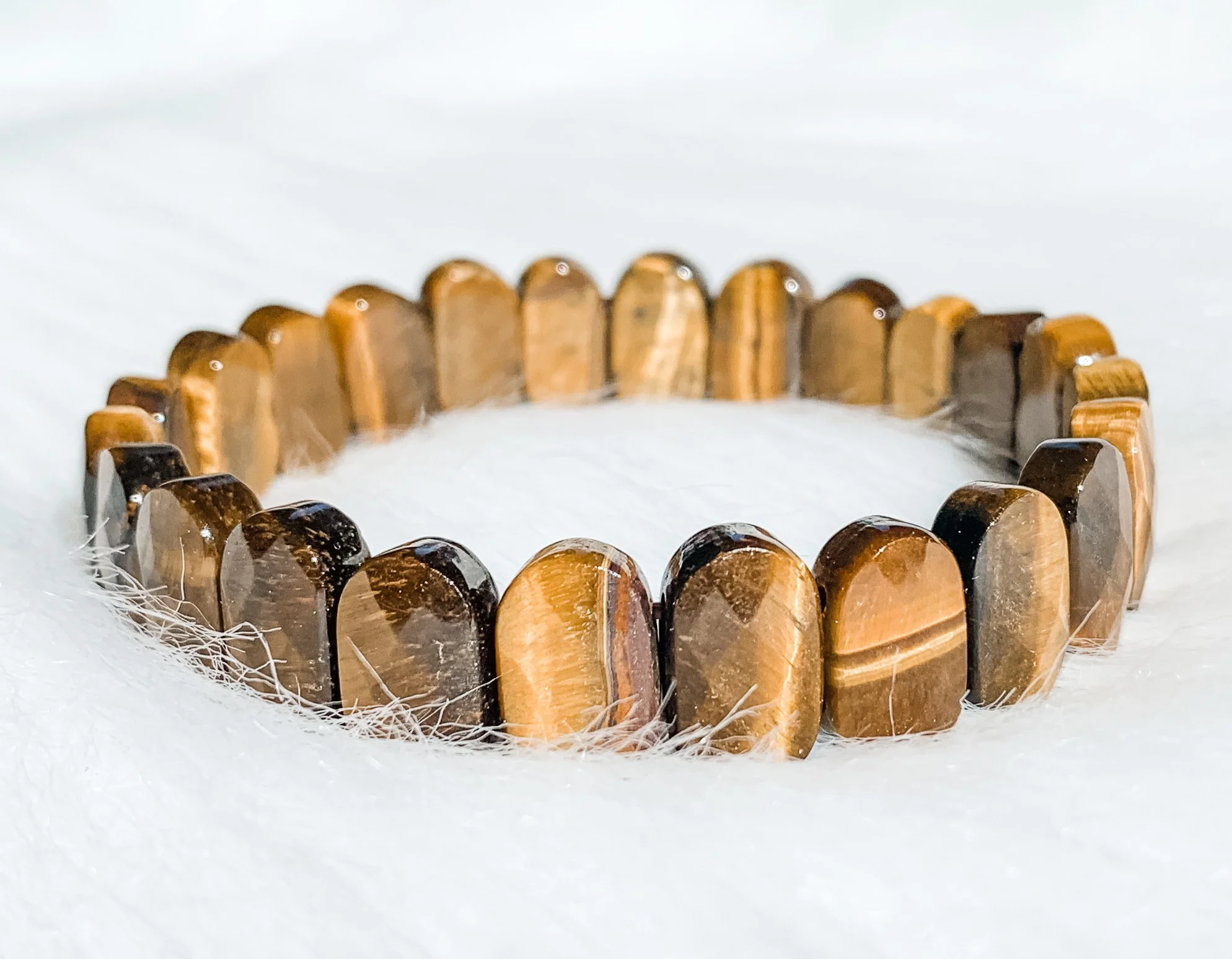 Yellow Tiger's Eye Gemstone Bangle