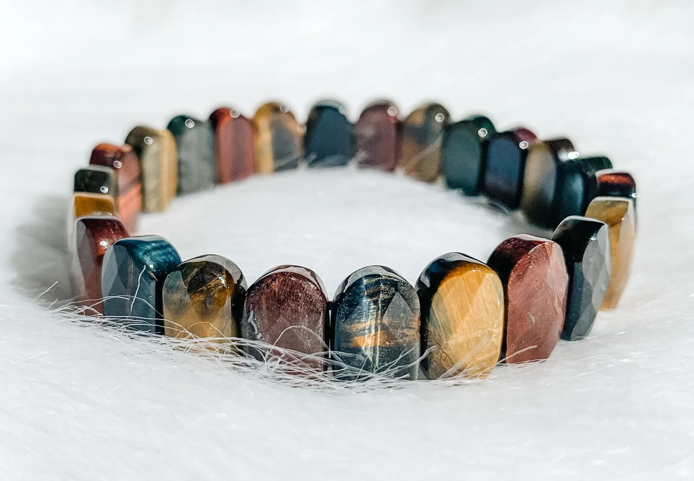 Red Tiger's Eye Gemstone Bangle