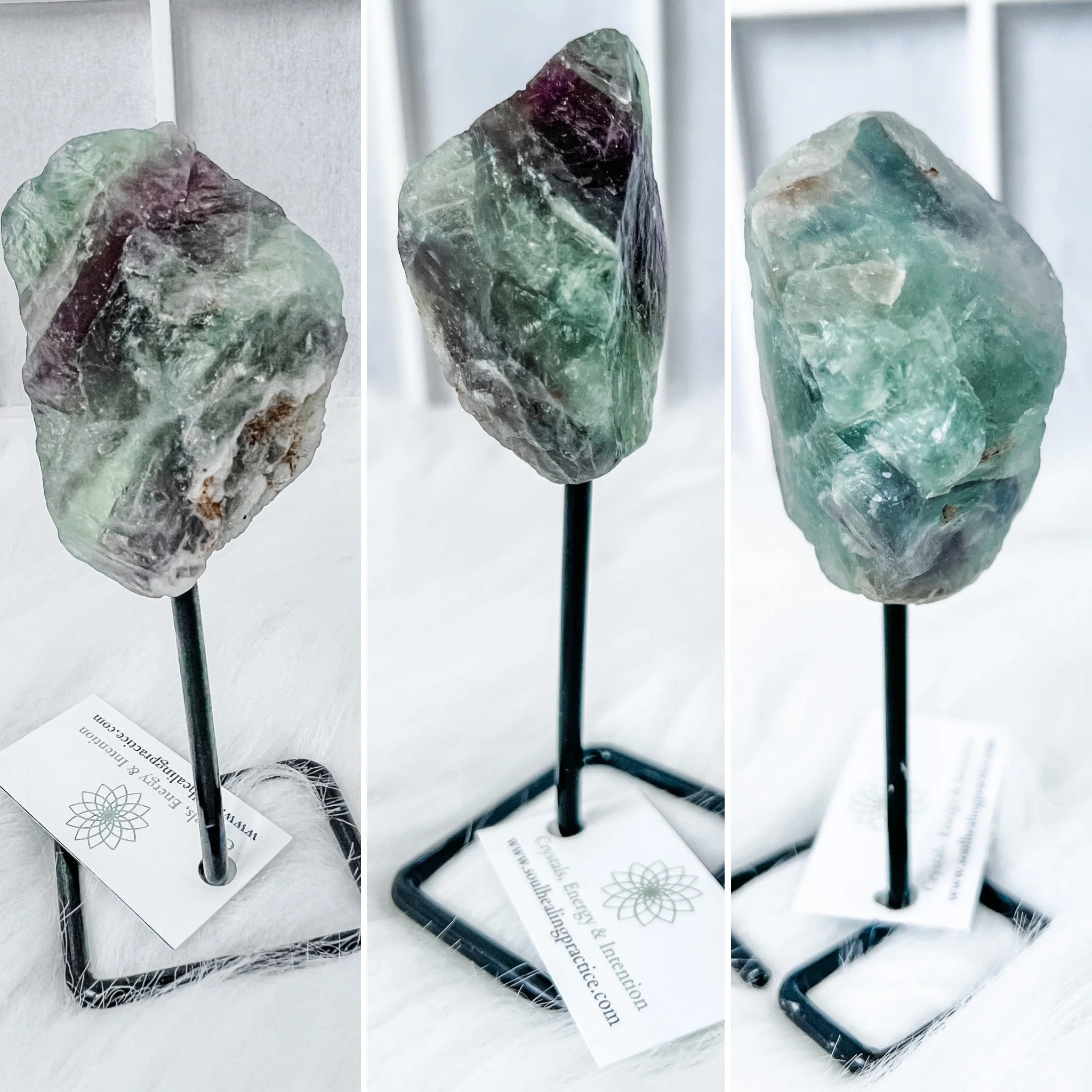 Rainbow Fluorite Stone Display