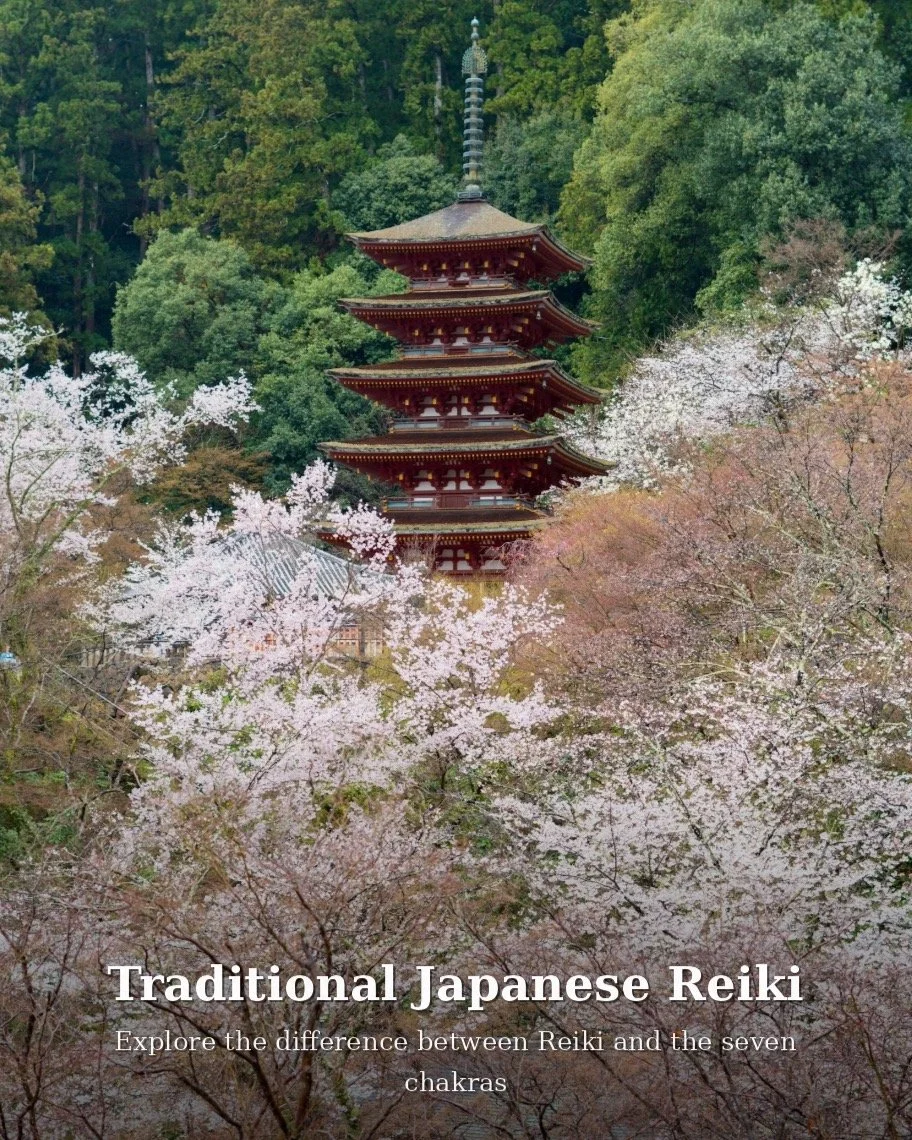 Traditional Japanese Reiki is often confused with the seven-chakra system, but they come from different spiritual traditions and understand energy in different ways.

In this article, I gently explain the difference between the seven chakras and Trad