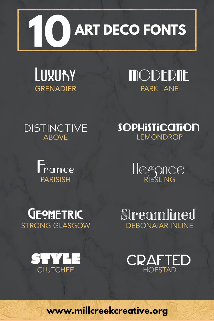 10 Free Art Deco Fonts — Mill Creek Creative