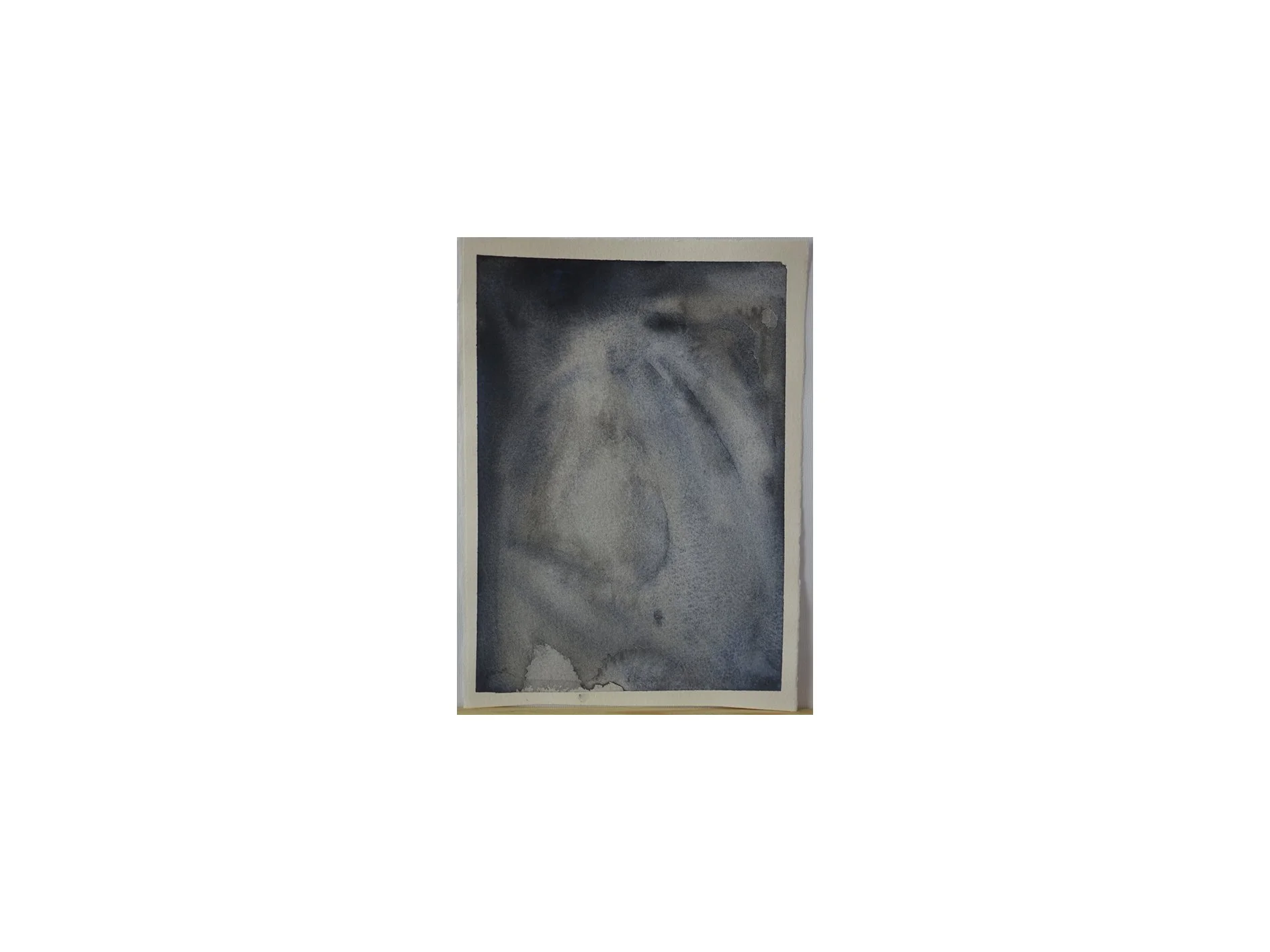 untitled, 2025, charcoal and water on paper, 17 x 23.5 cm