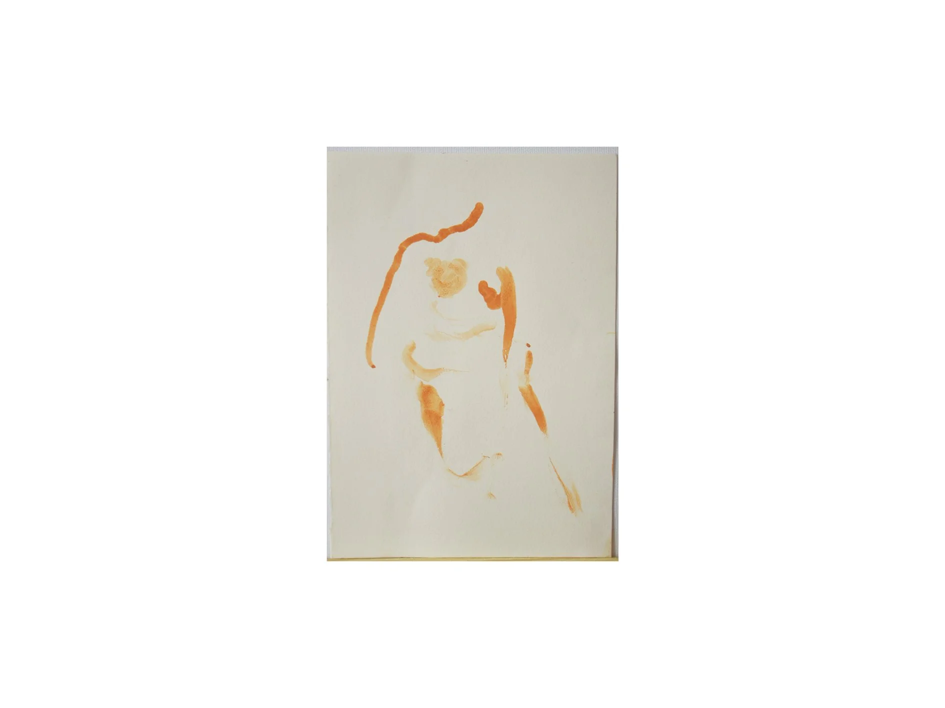 untitled, 2025, pastel and water on paper, 15 cm x 20 cm