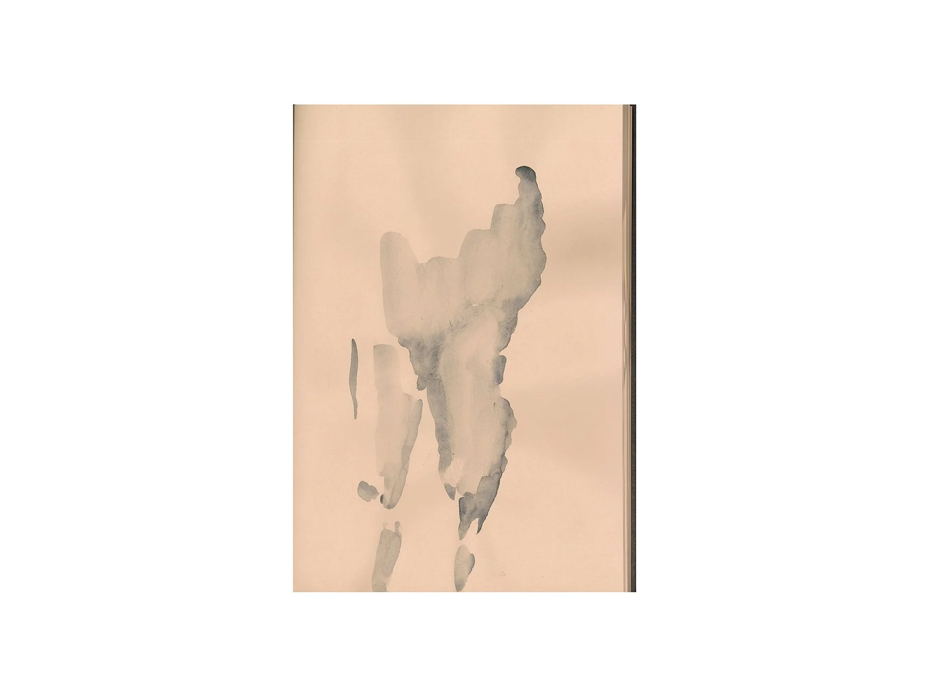 untitled, 2025, coal and water on paper, 20 cm x 30 cm