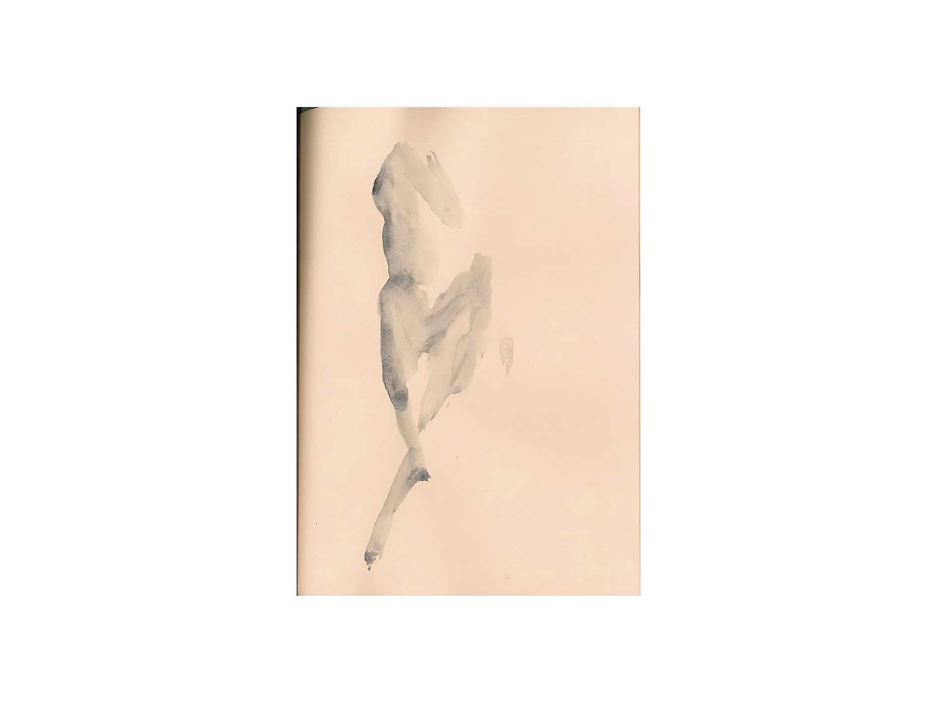 untitled, 2025, coal and water on paper, 20 cm x 30 cm