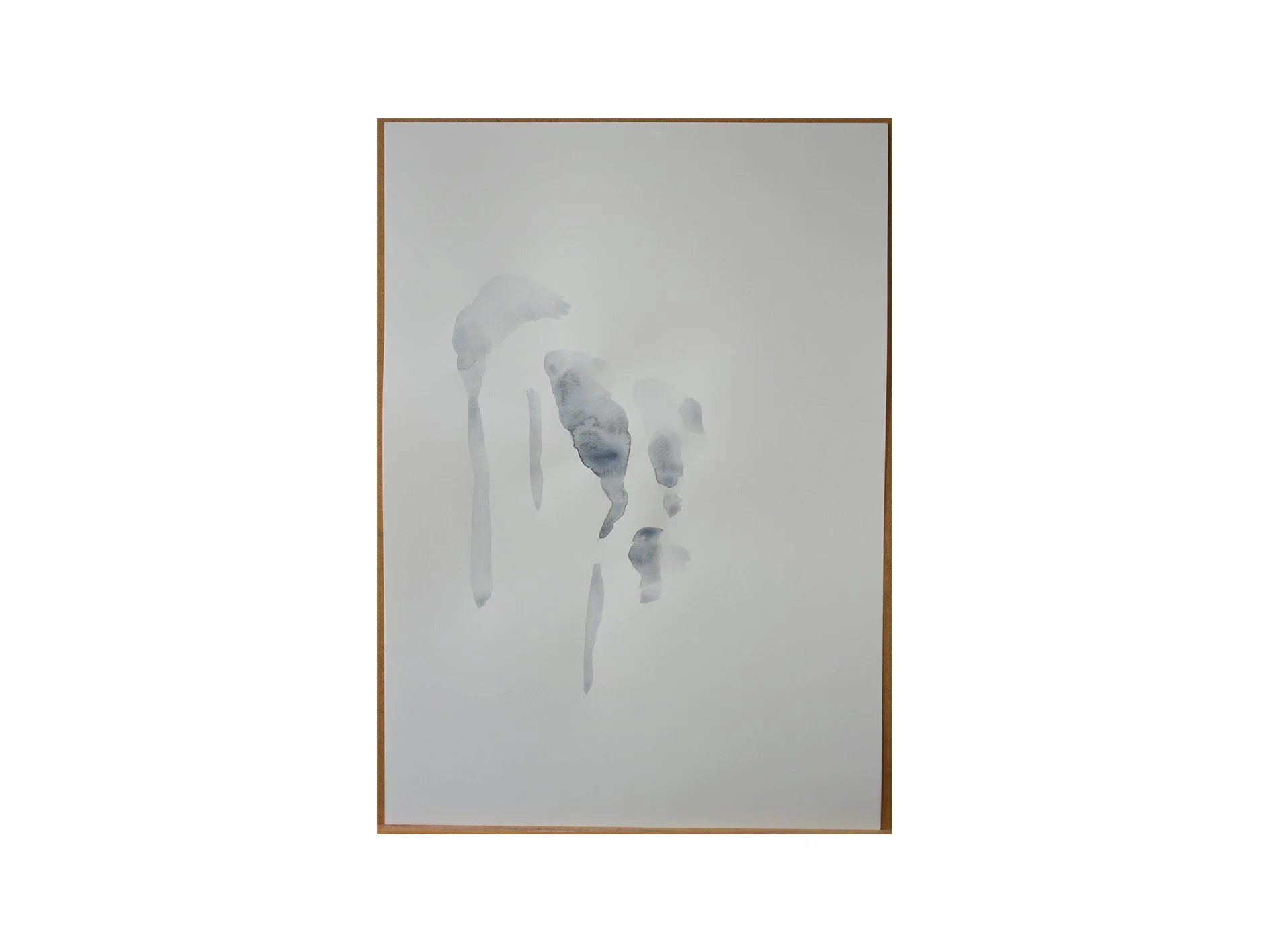 untitled, 2026, coal and water on paper, 30 cm x 40 cm