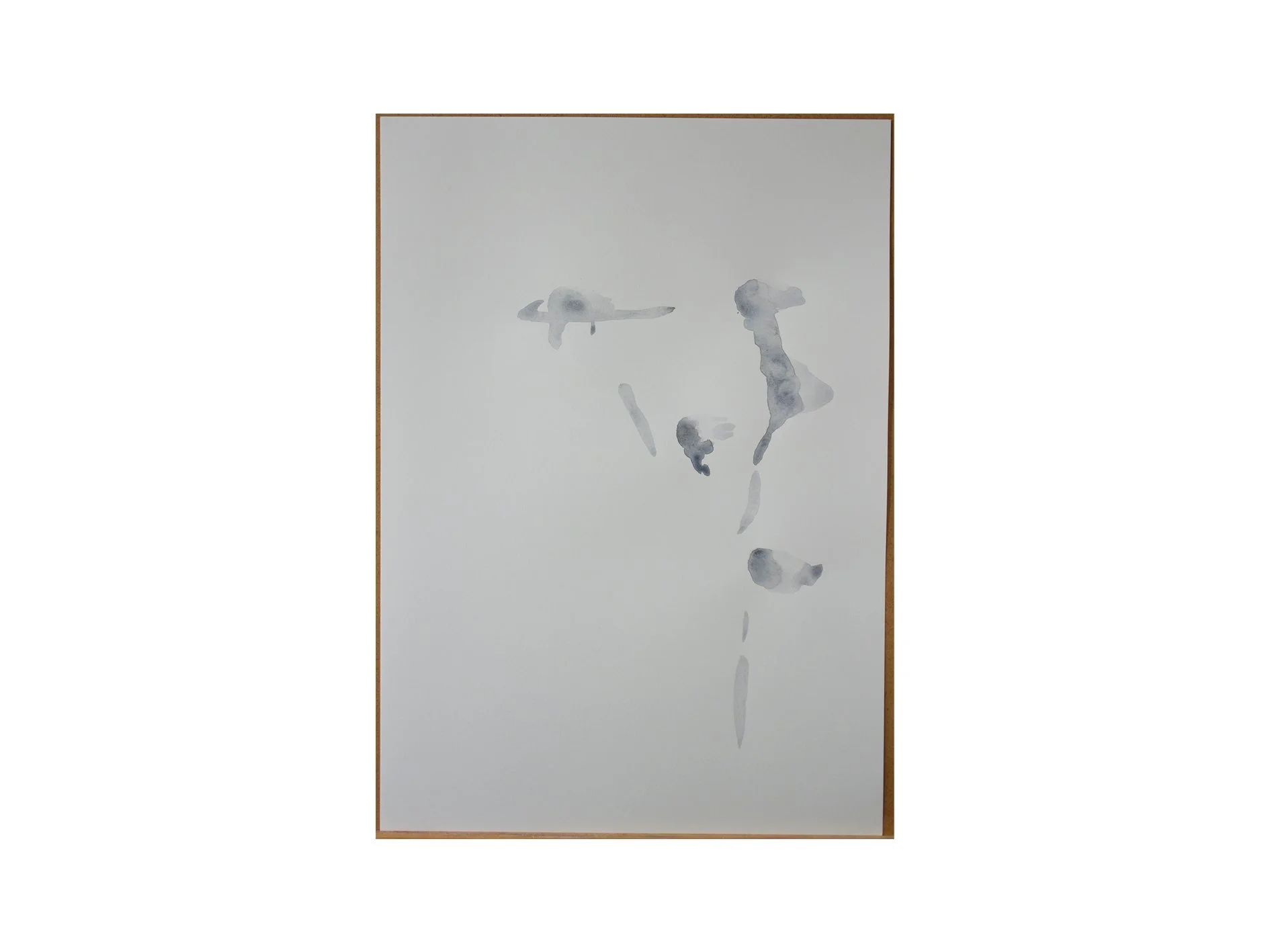 untitled, 2026, coal and water on paper, 30 cm x 40 cm