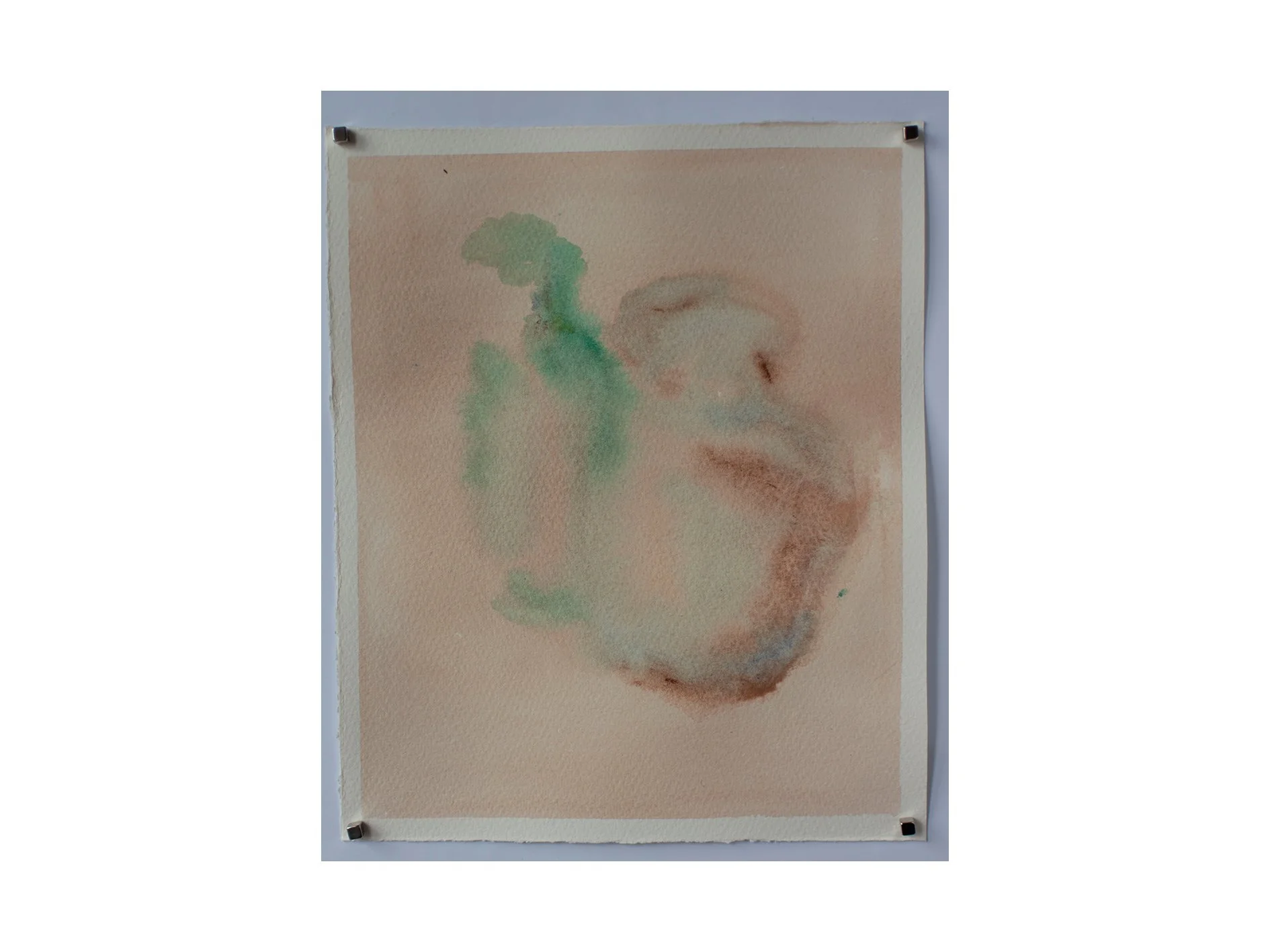 bottle and vase, gouache and water on paper, 2026, 20 cm x 25 cm 