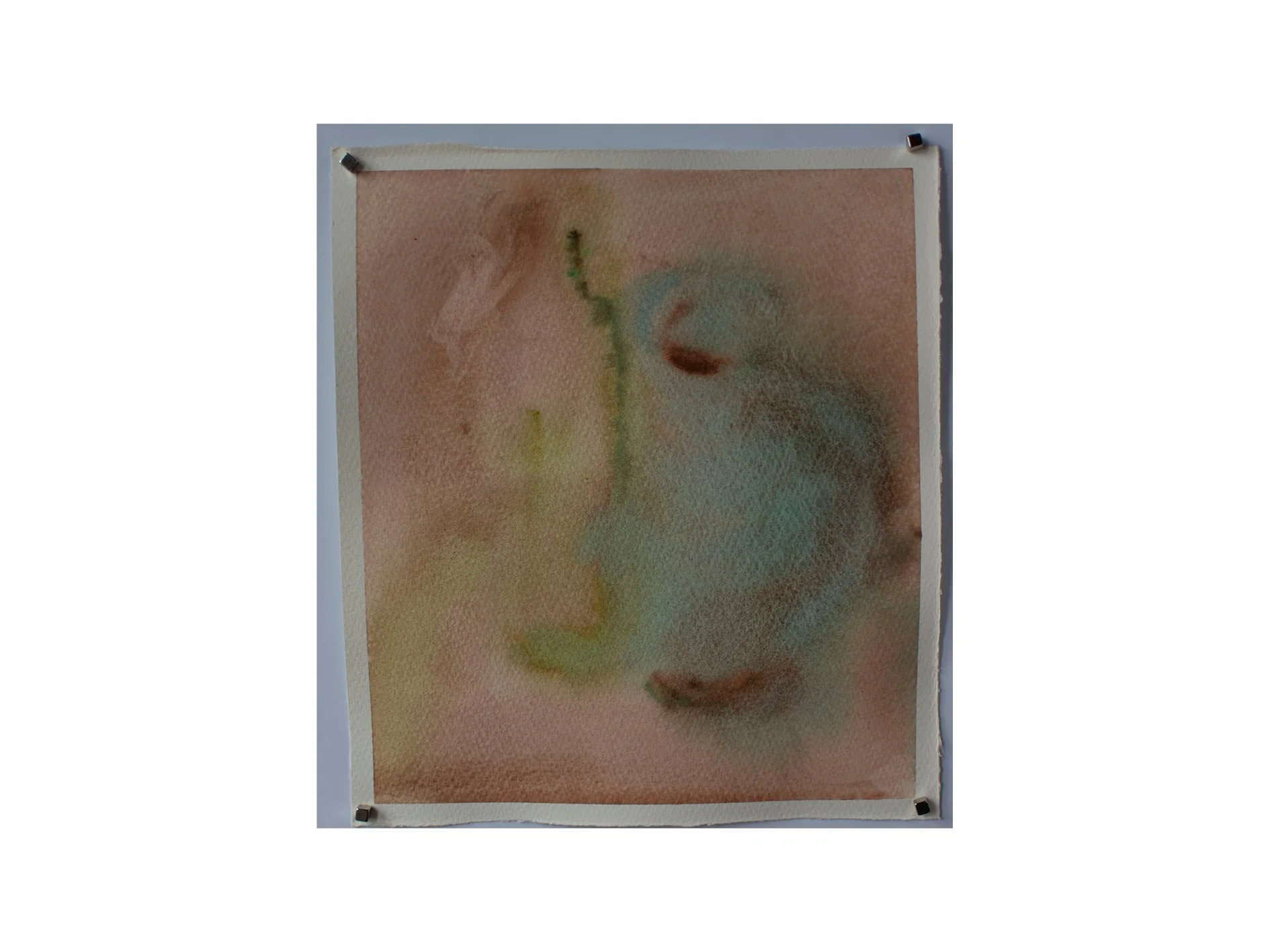 bottle and vase, 2026, gouache and water on paper, 20 cm x 25 cm