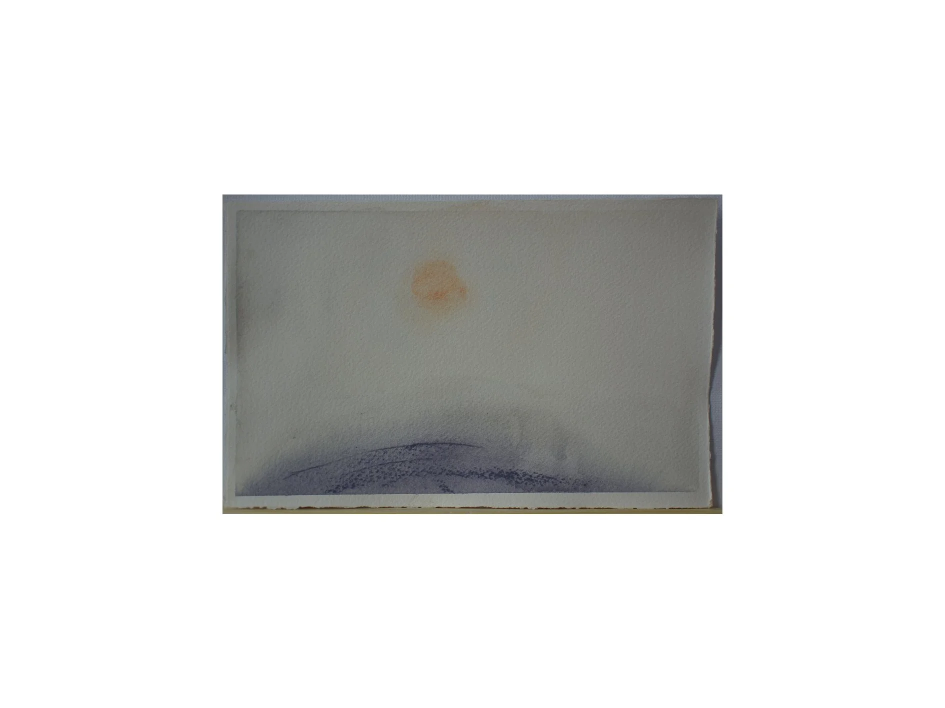 sunset, 2026, pastel and water on paper, 15.5 cm x 24.5 cm