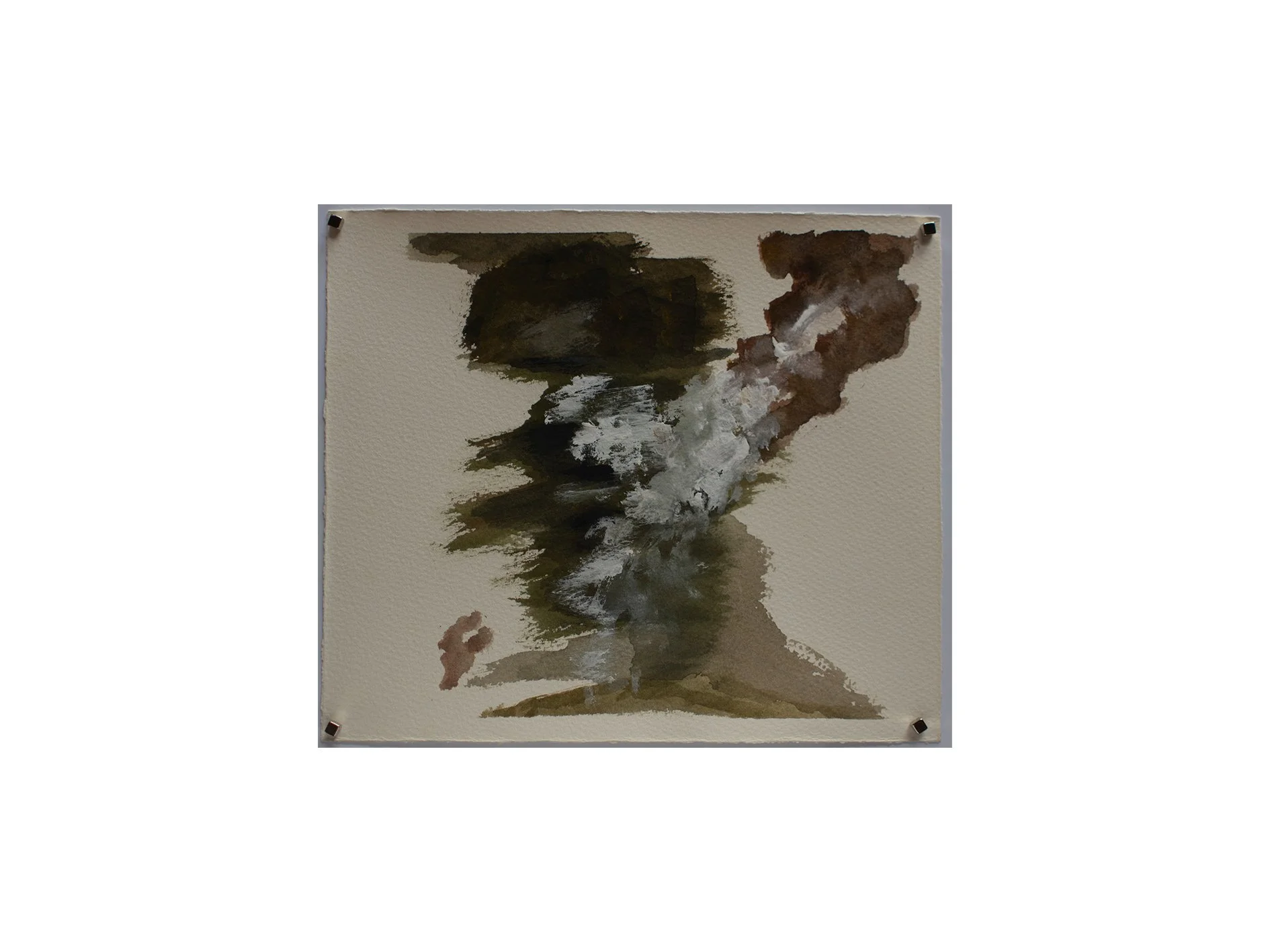 untitled, 2026, gouache charcoal and water on paper, 21 x 25 cm