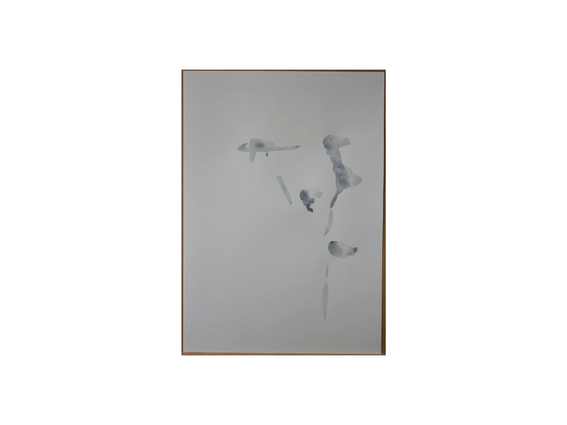 untitled, 2026, charcoal and water on paper, 30 x 40 cm