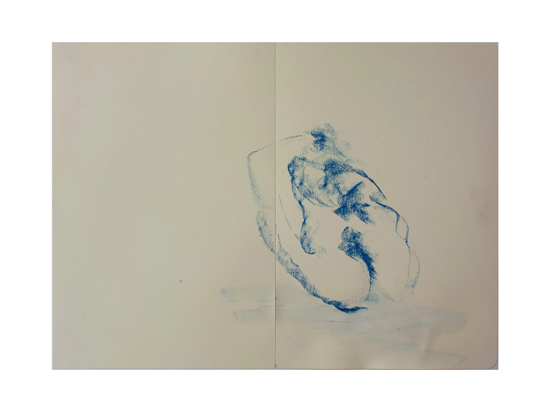 untitled, 2026, pastel and water on paper 24.8 x 36 cm (each)