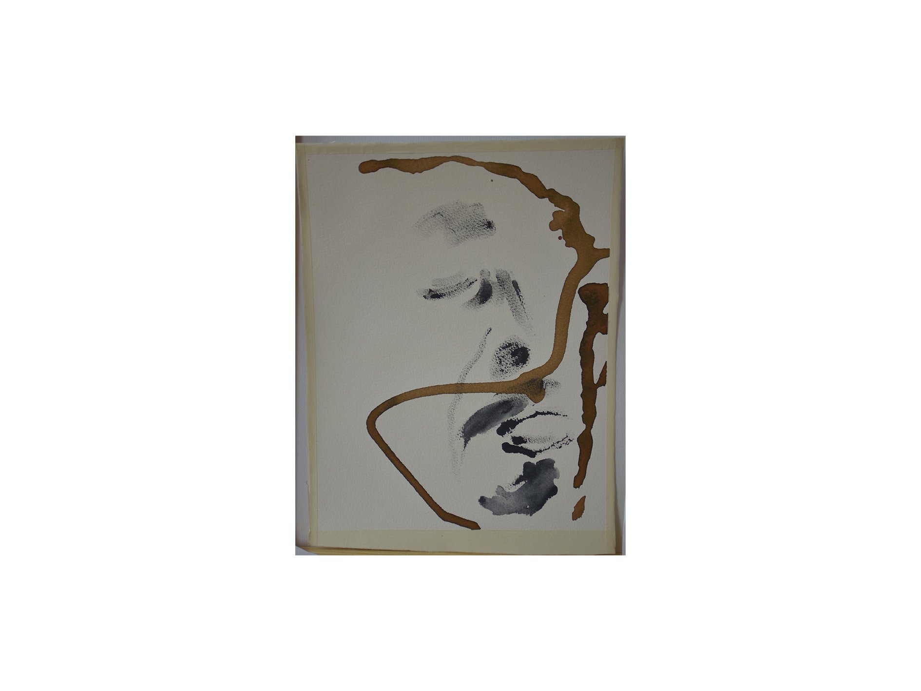 jo, 2026, gouache, charcoal and water on paper, 22.5  x 30 cm