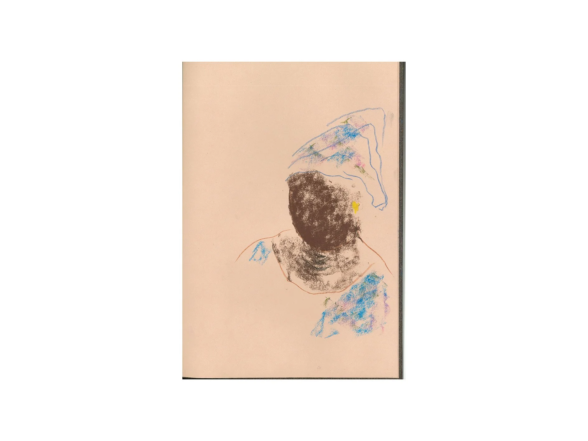 mosala, 2026, colour pencil gouache and water on paper, 21 x 29.7 cm