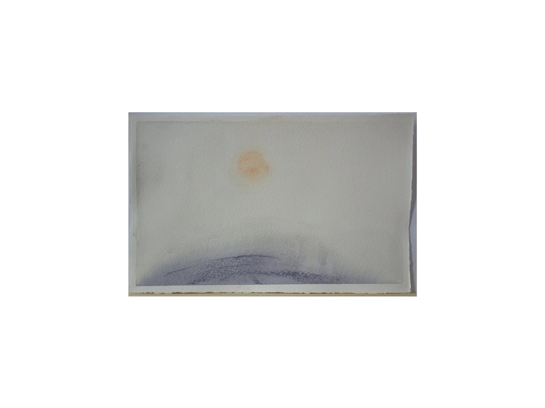 untitled, 2026, pastel and water on paper,  24.5 x 15.5 cm