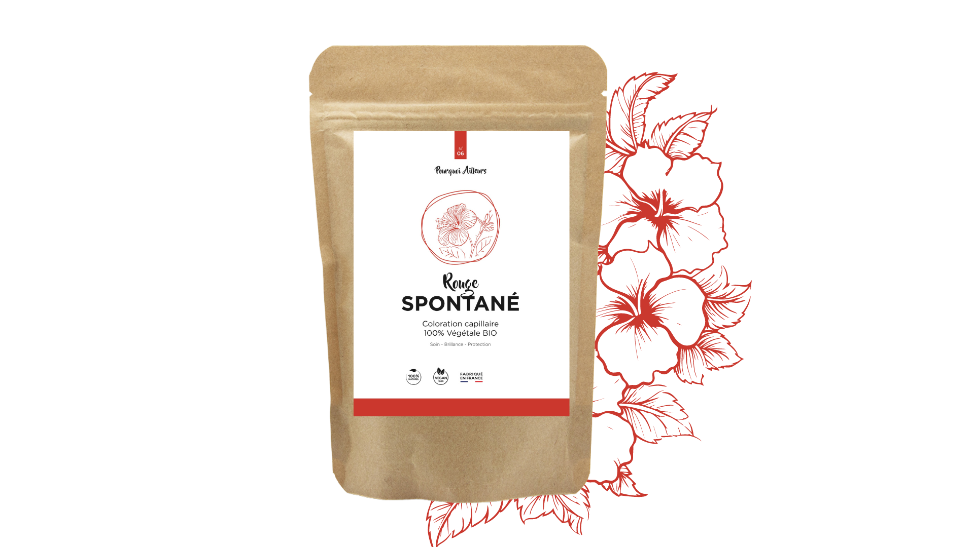 Coloration végétale Rouge Spontané 100g