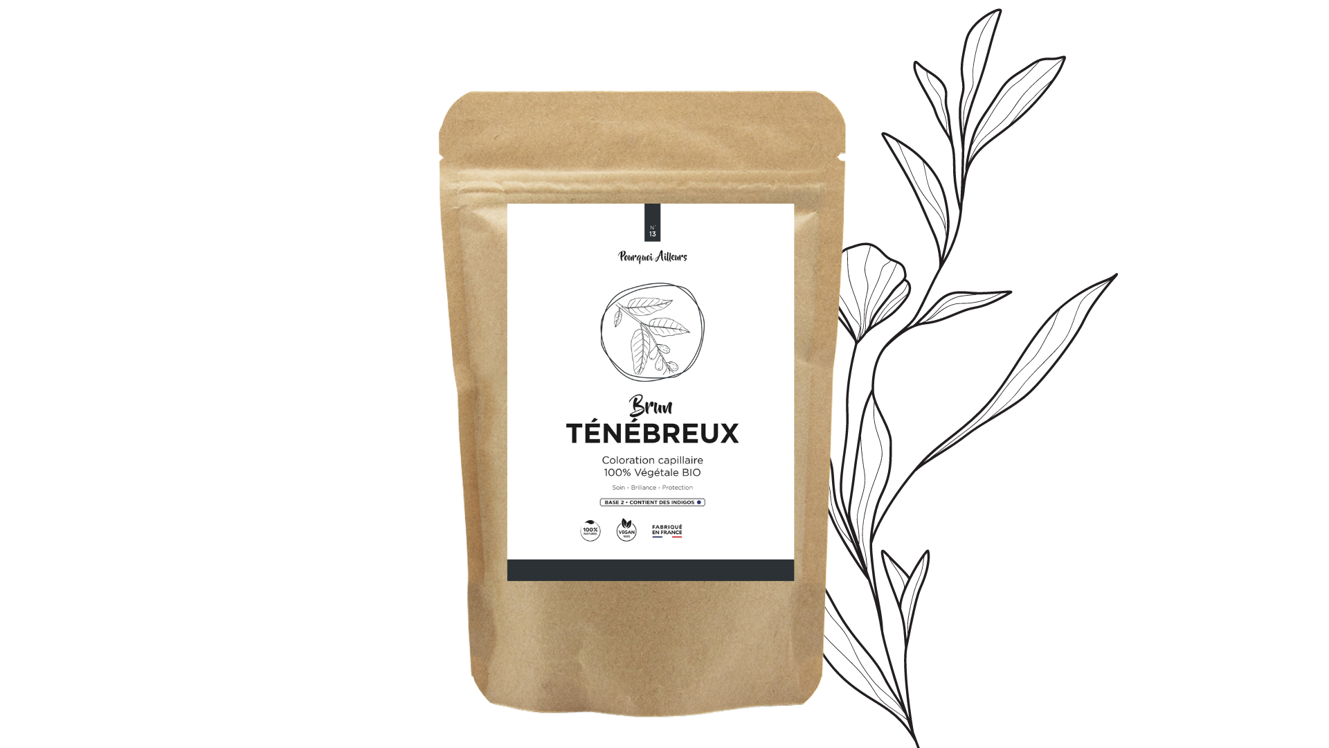 Coloration végétale Brun Ténébreux 100g