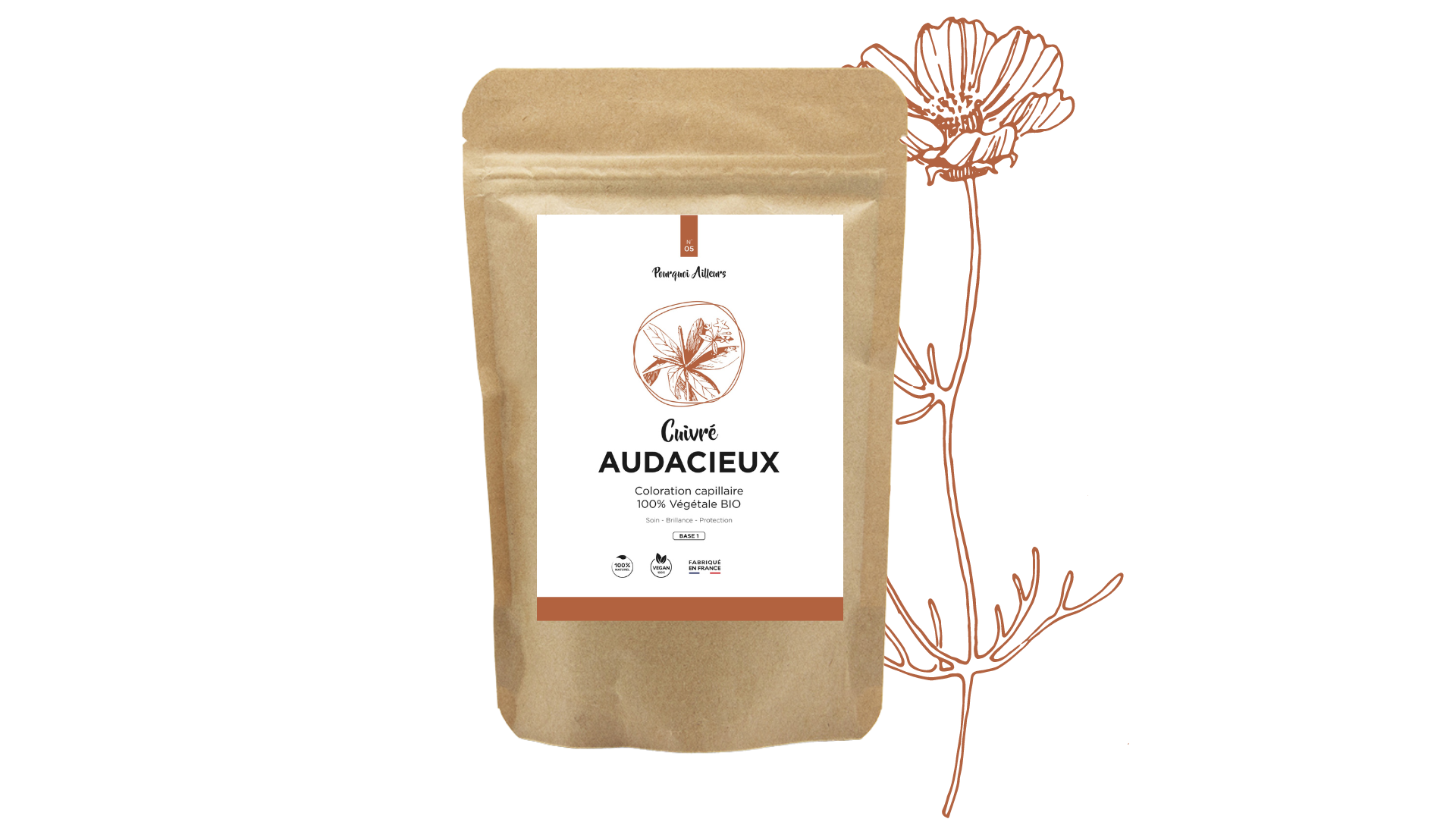 Coloration végétale Cuivré Audacieux 100g