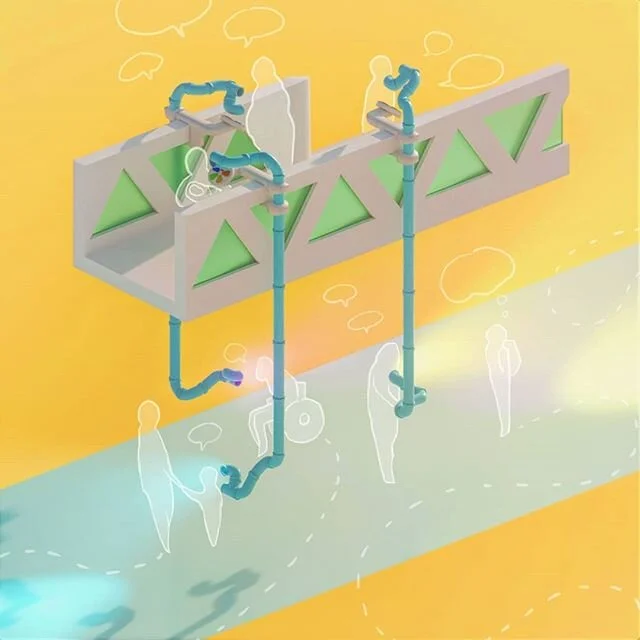 ❤Heart-Tube-Heart❤

a 2019-2020 installation design meant to serve as a "connector" for story-telling and unexpected bonding. Meant to be installed on the bridges in Milstien but then 2020 happened lmao

Rendered and colored by the very tal