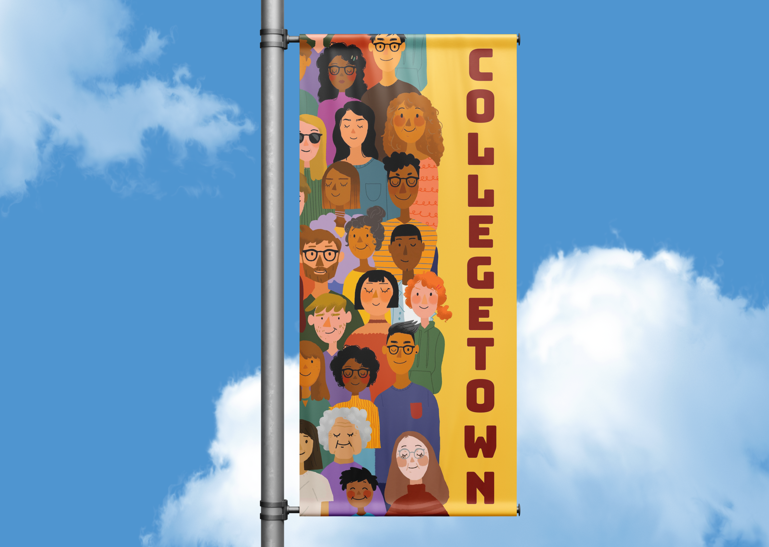 Ithaca Collegetown Official Banners. Graphic Design
