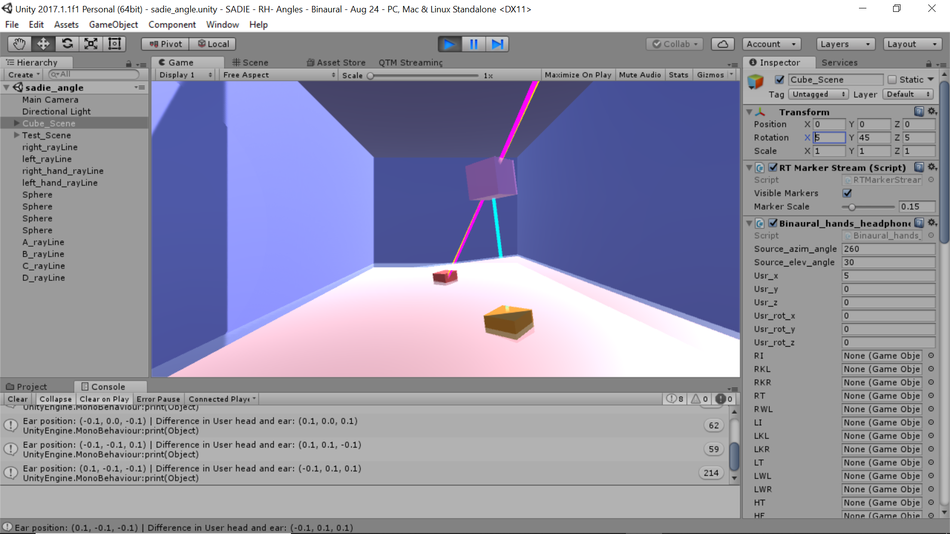 Unity3D for manipulating data in real-time